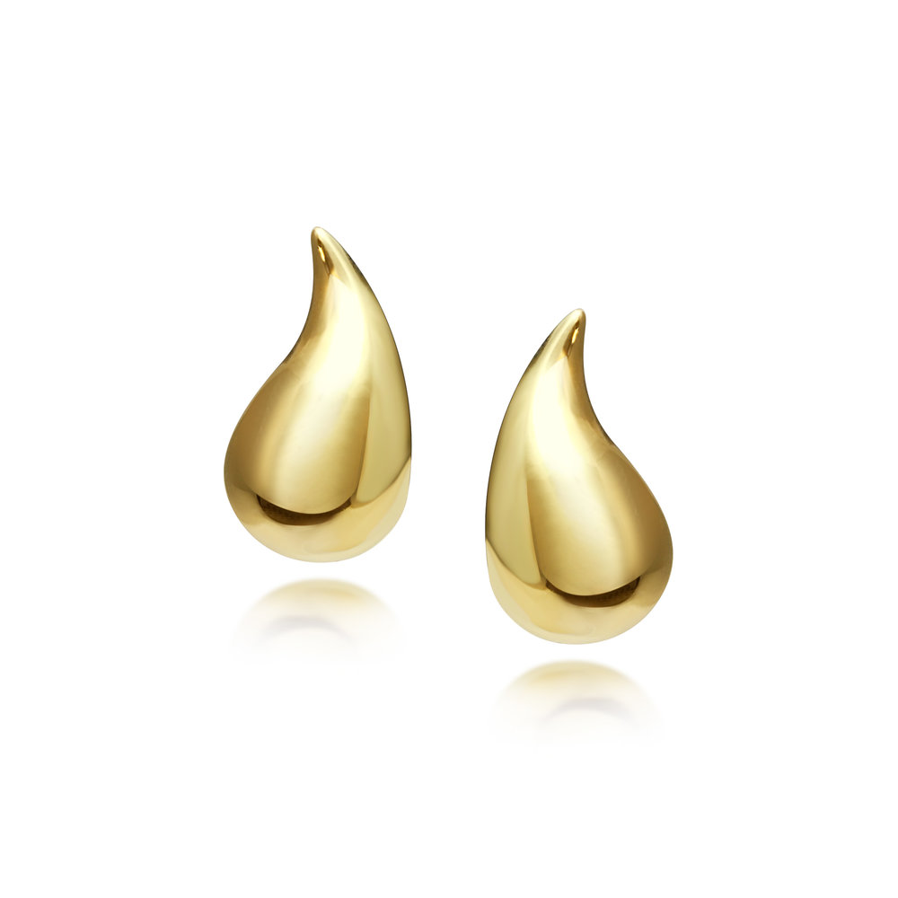 A PAIR OF GOLD EARRINGS, BY TIFFANY &amp; CO. ELSA PERETTI - SOLD