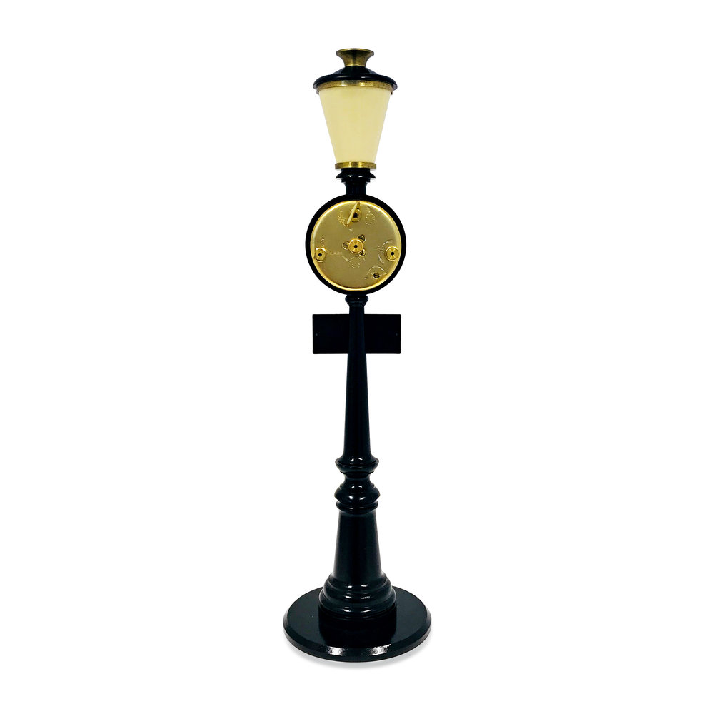 A JAEGER-LECOULTRE 'RUE DE LA PAIX' STREET LAMP CLOCK WITH ALARM