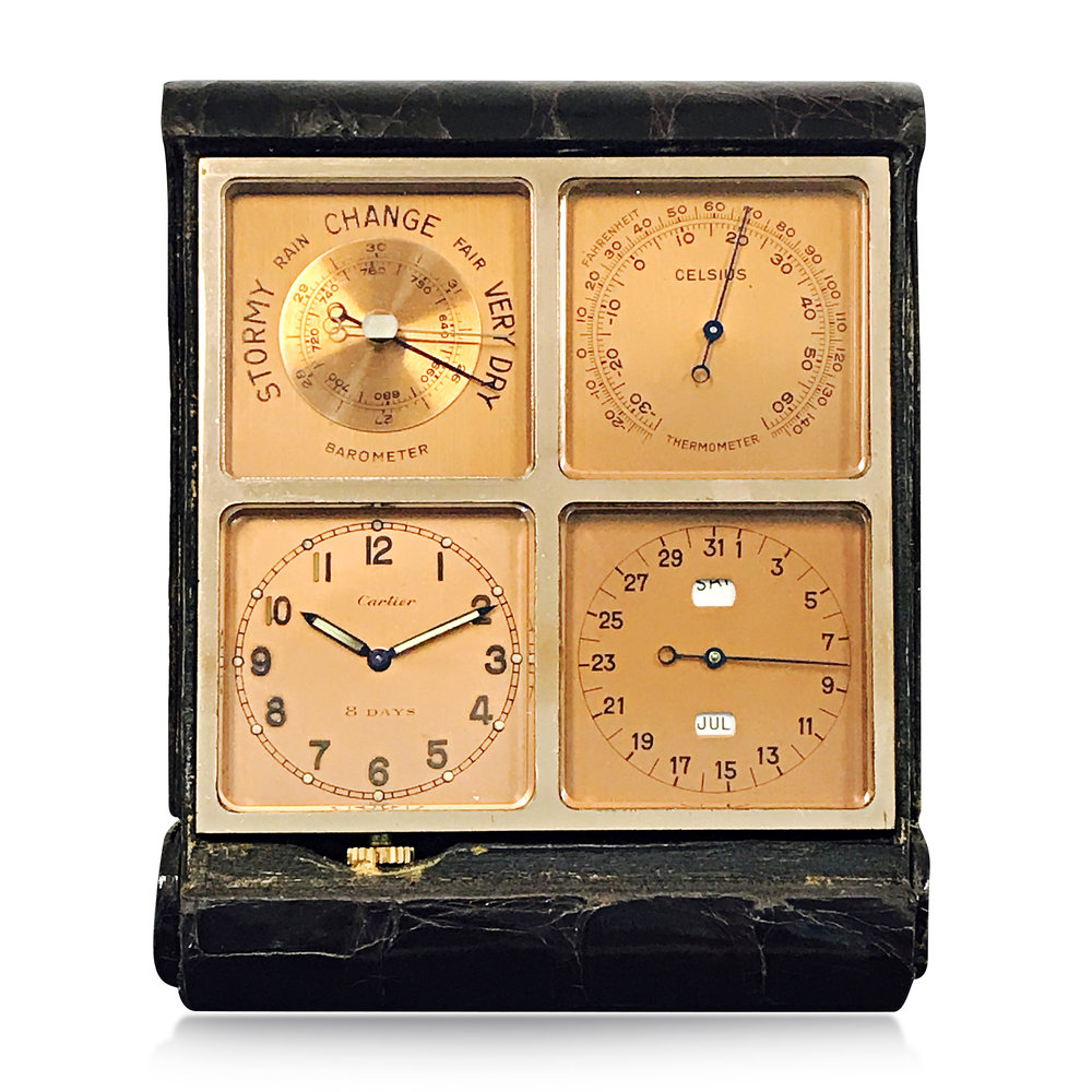 A CROCODILE FOLDING WEATHER STATION, BY CARTIER  
