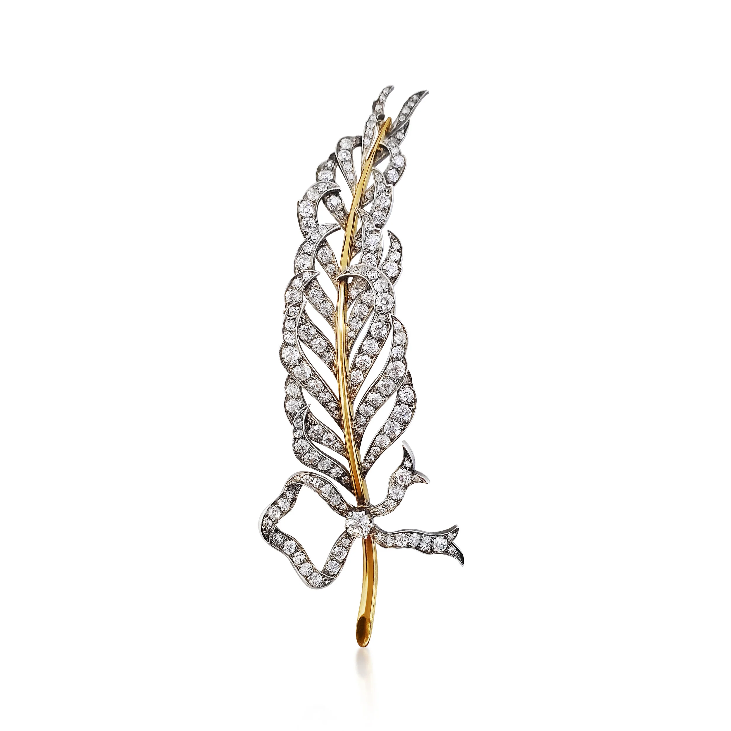 BO236:300819 A Victorian 8.0 CTW Silver-Topped Feather Brooch.jpg