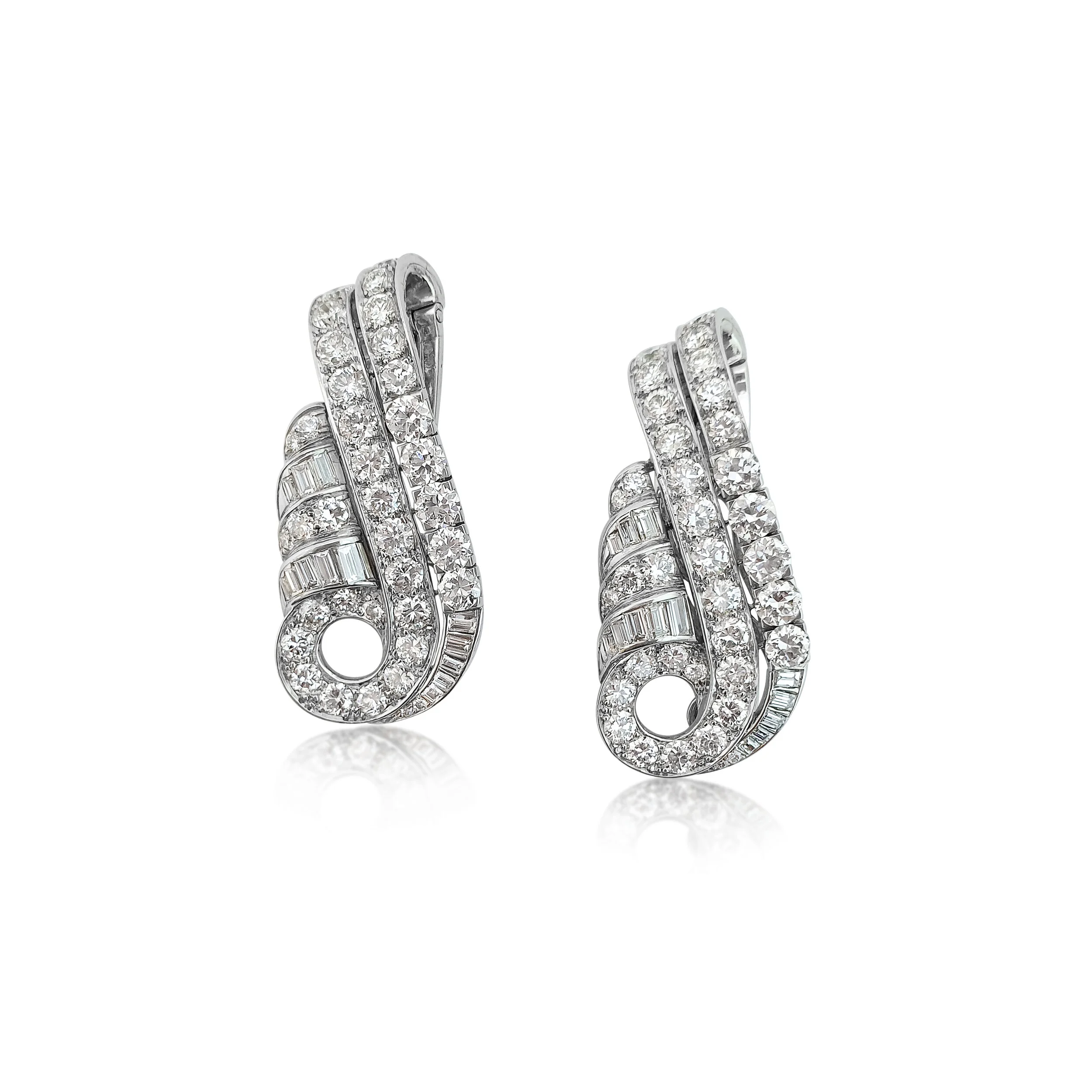 BO237:030919 Dia Double Clip Brooch by Tiffany & Co split.jpg