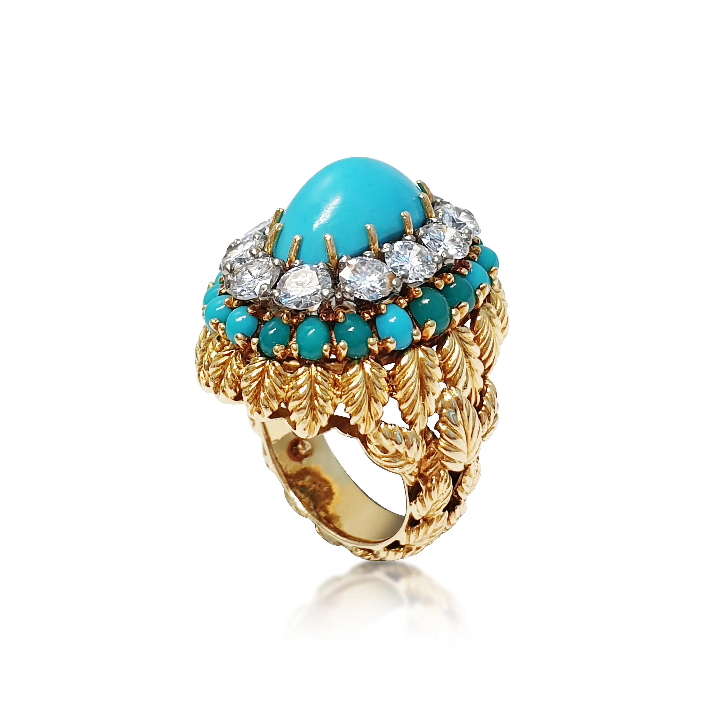 A 1960s Turquoise Cocktail Ring, circa 1960 