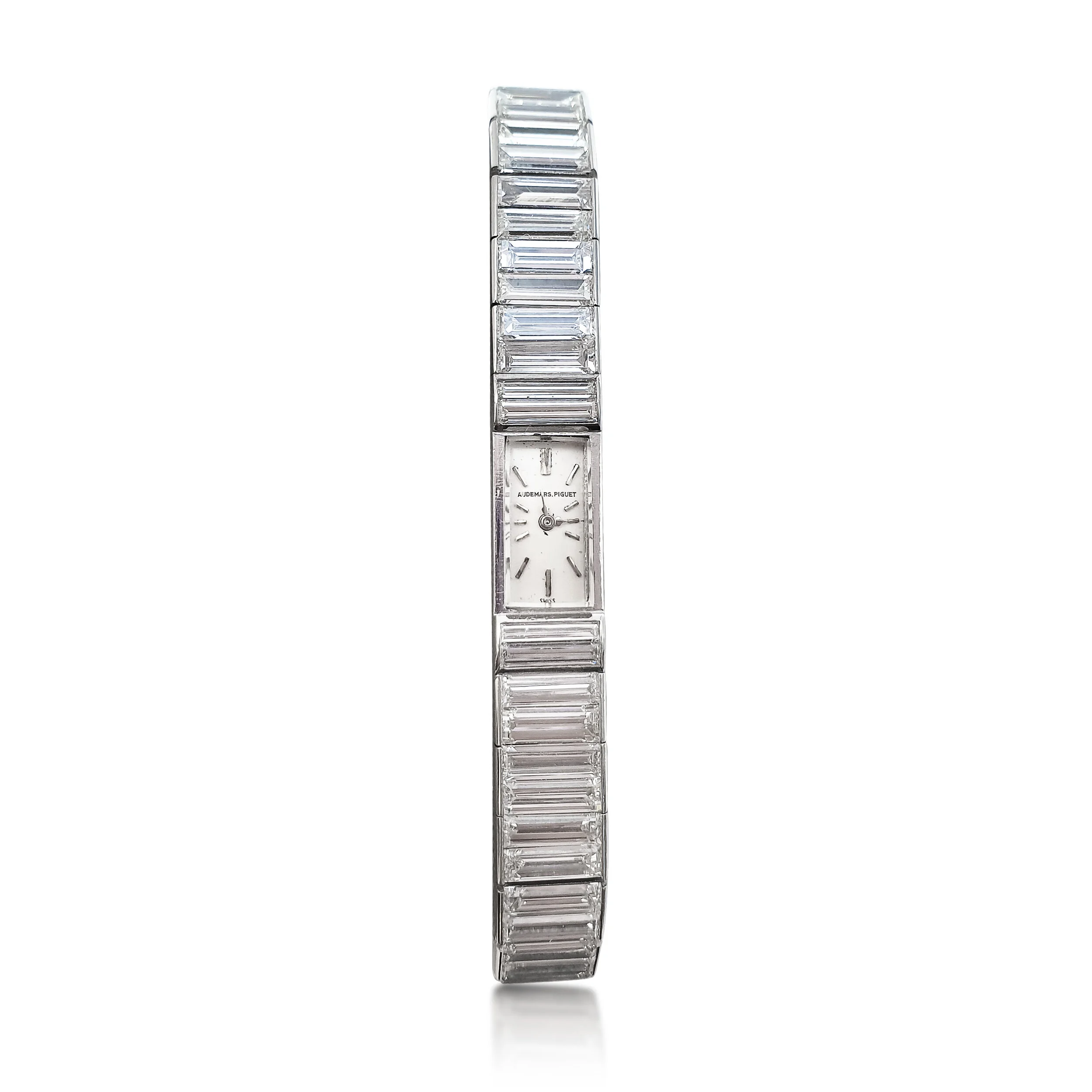 A Platinum and Diamond Watch, movement by Audemars Piguet  