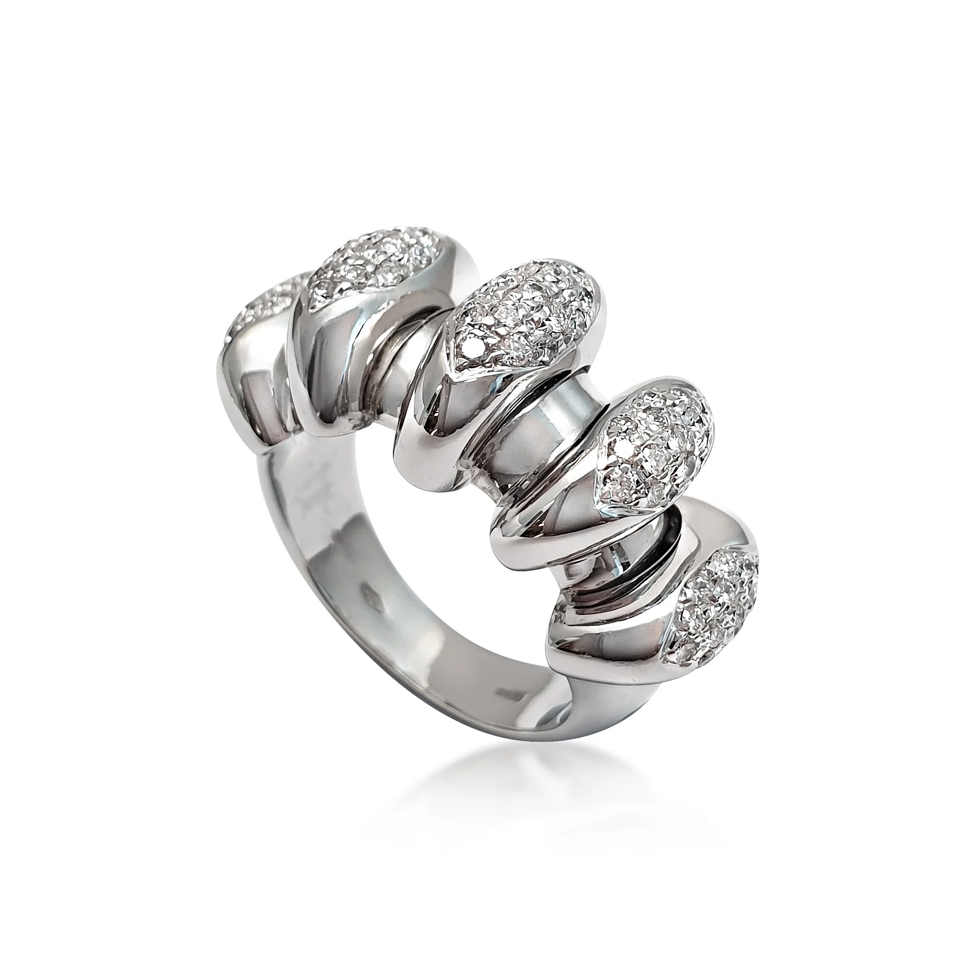 A White Gold and diamond Ring, by Bulgari