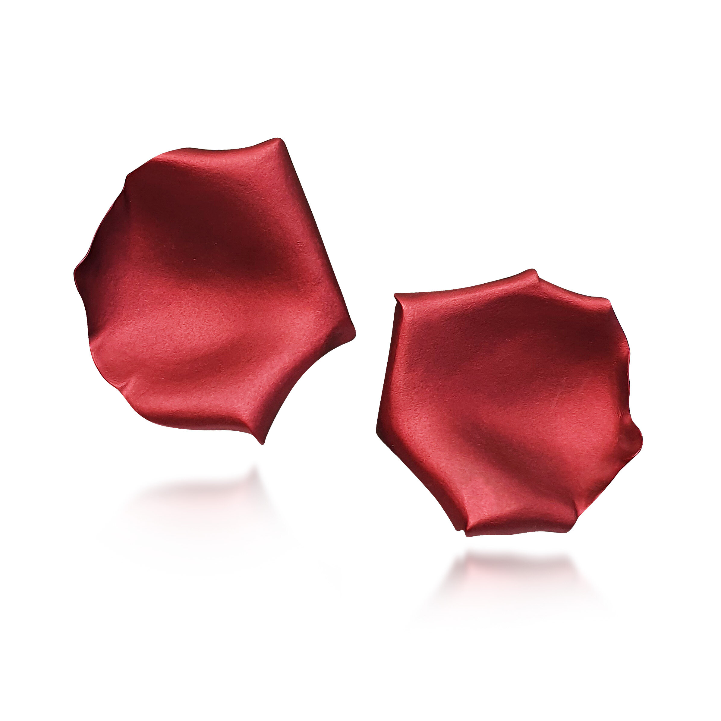 A pair of Rose Petal Earrings, by Jar