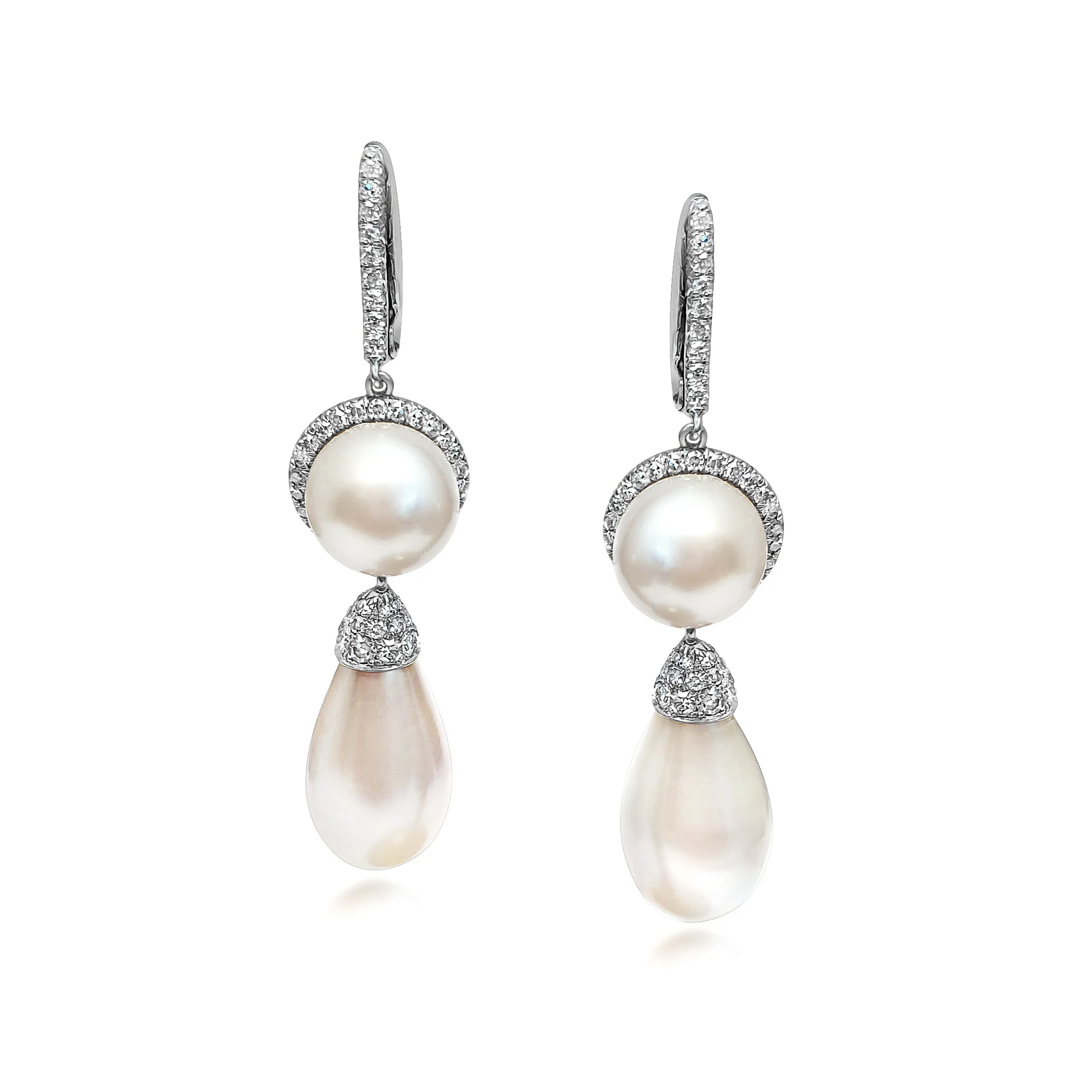 TN-EP1174:GH A Pair of Natural Pearl and Diamond Earrings.jpg
