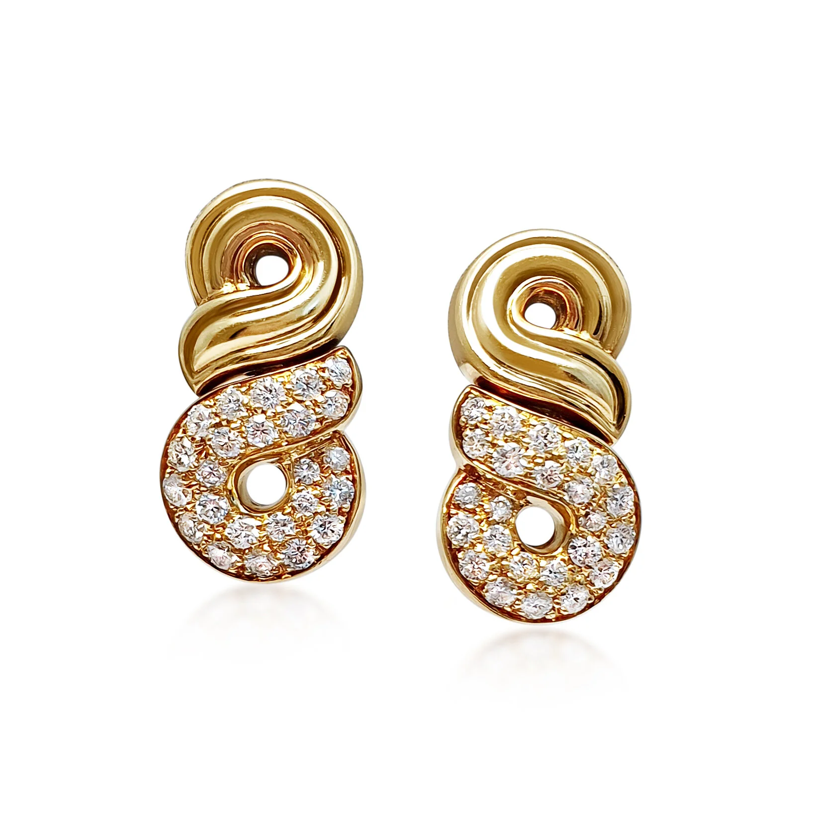 EA245:200617 A Pair of YG and dia Earrings, by Boucheron.jpg