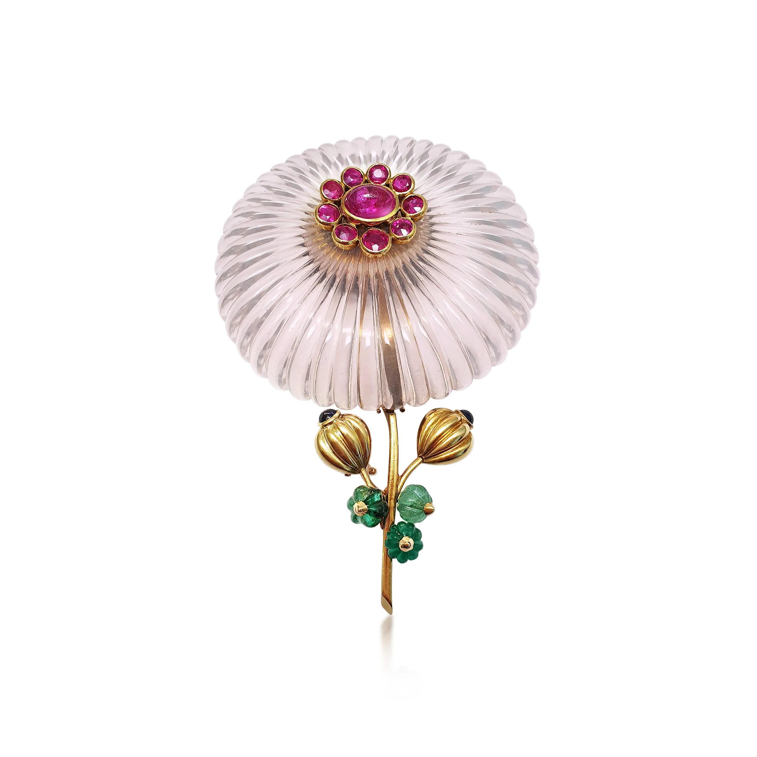 A Rose Quartz and Gem Set Brooch, by Suzanne Belperron