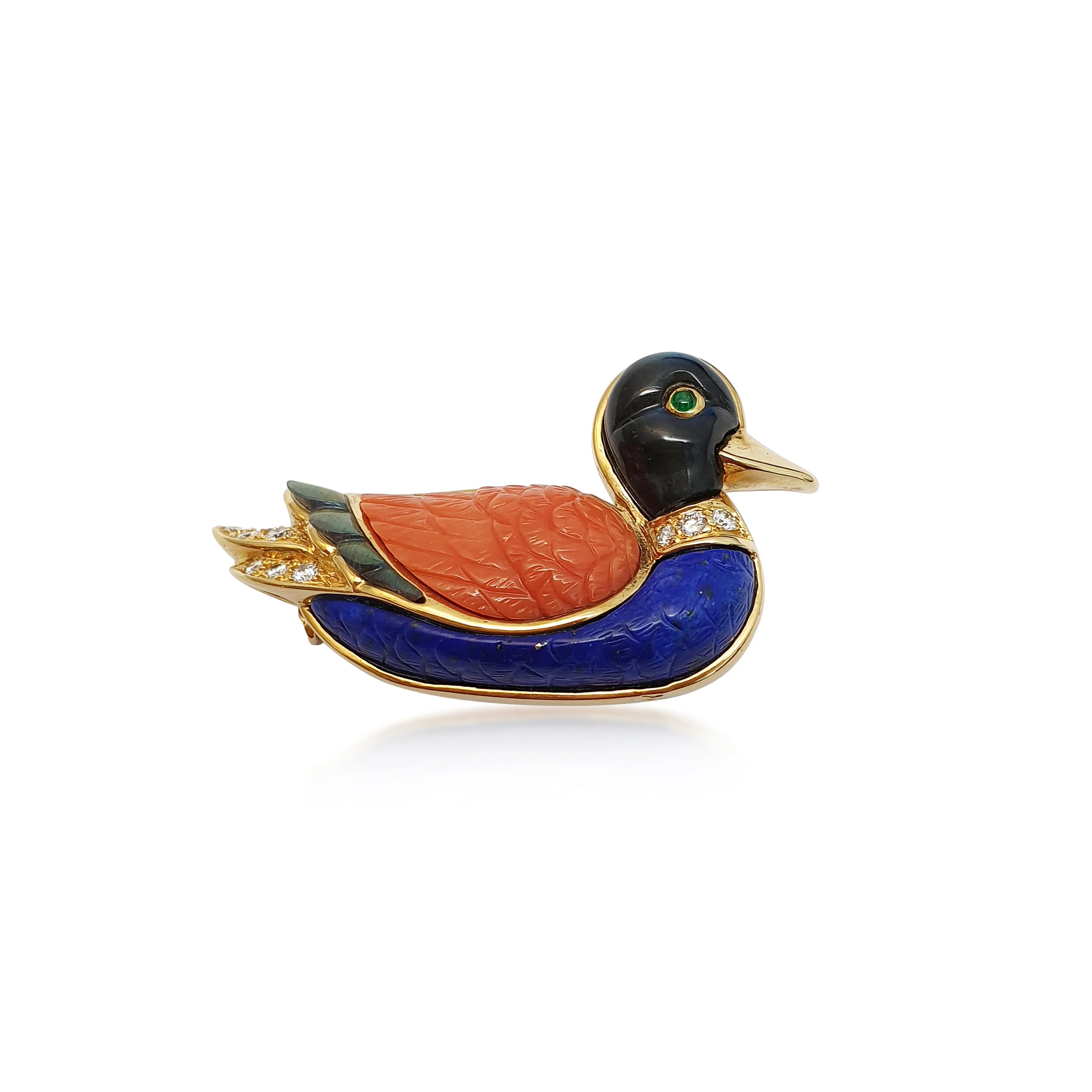 A Multi-gem Duck Brooch, by Van Cleef &amp; Arpels  