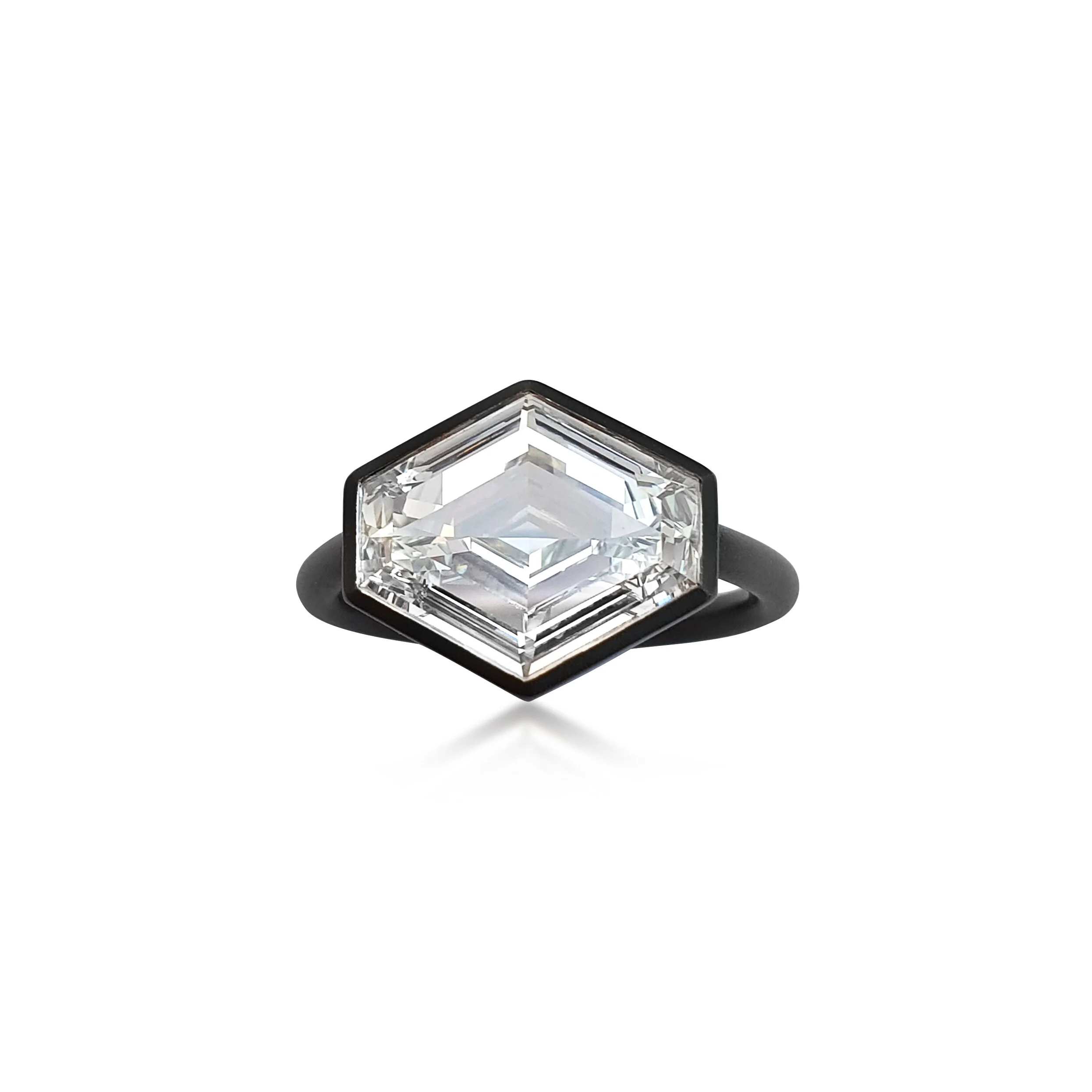 A Hexagonal Diamond Ring 