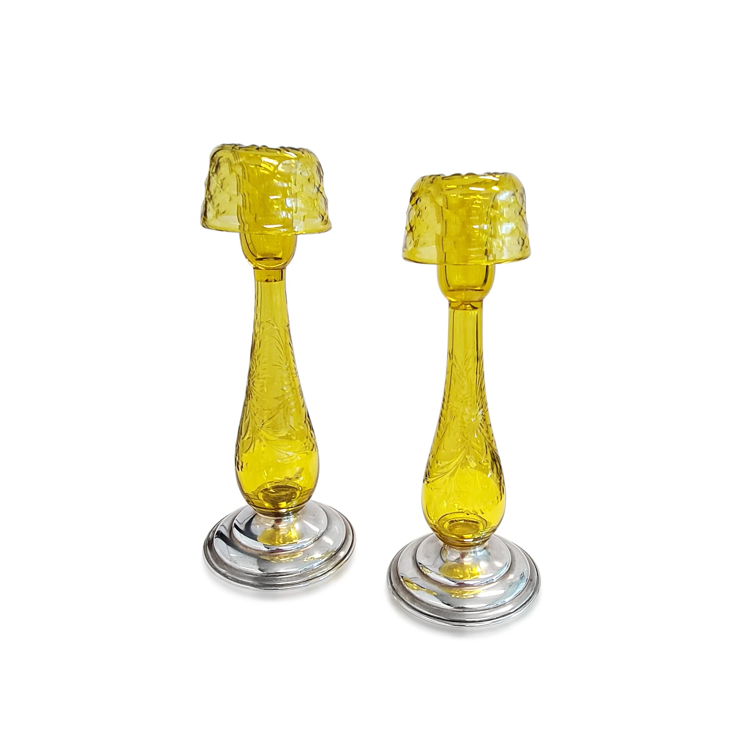 OB074:200811 Pair of Hawkes SS Citrine Candlesticks.jpg