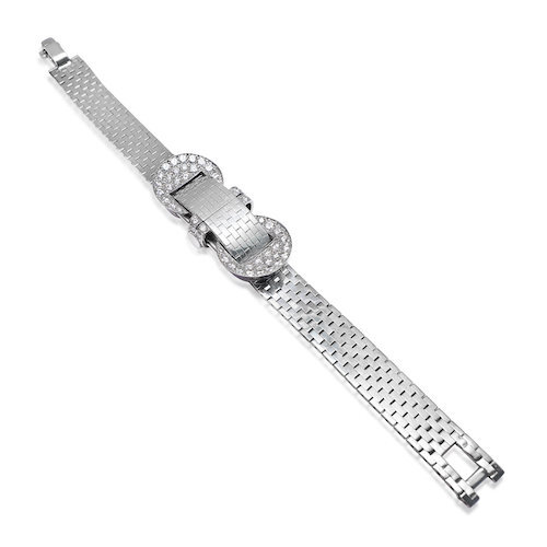  A Platinum and Diamond Ludo Briquettes Watch, by Van Cleef &amp; Arpels 