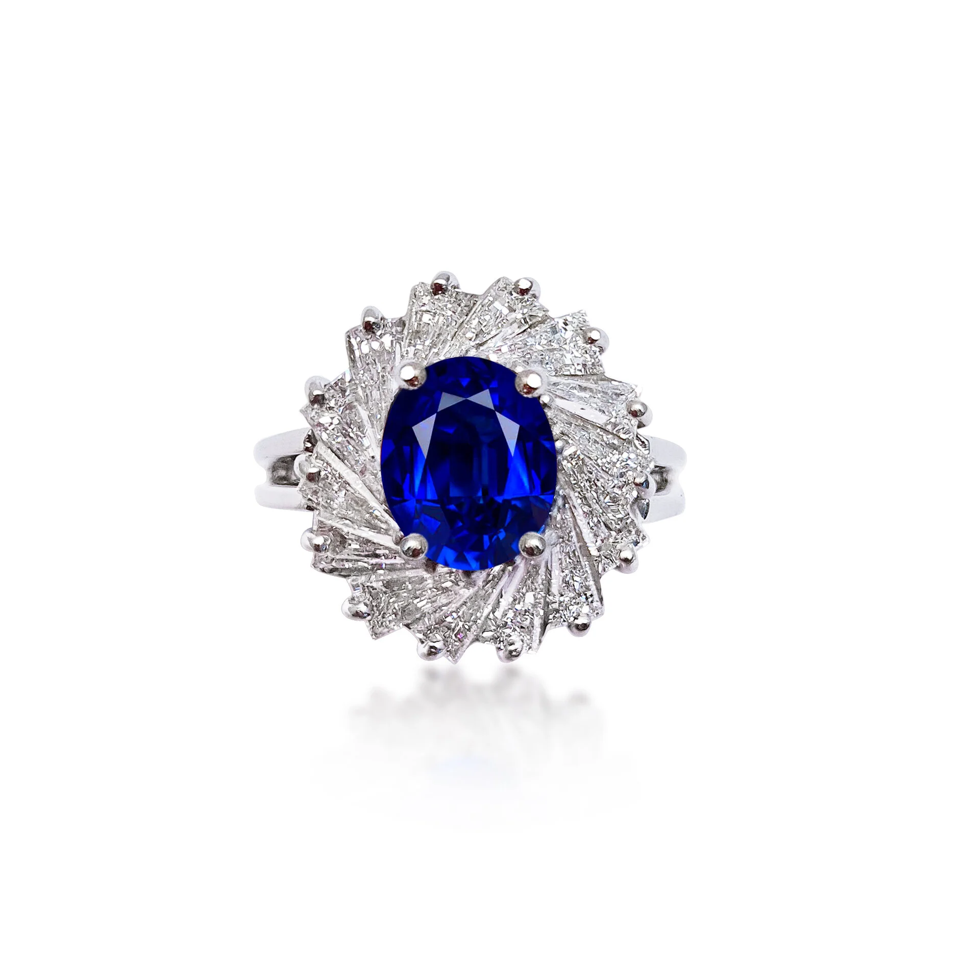 A Sapphire and Diamond Ring