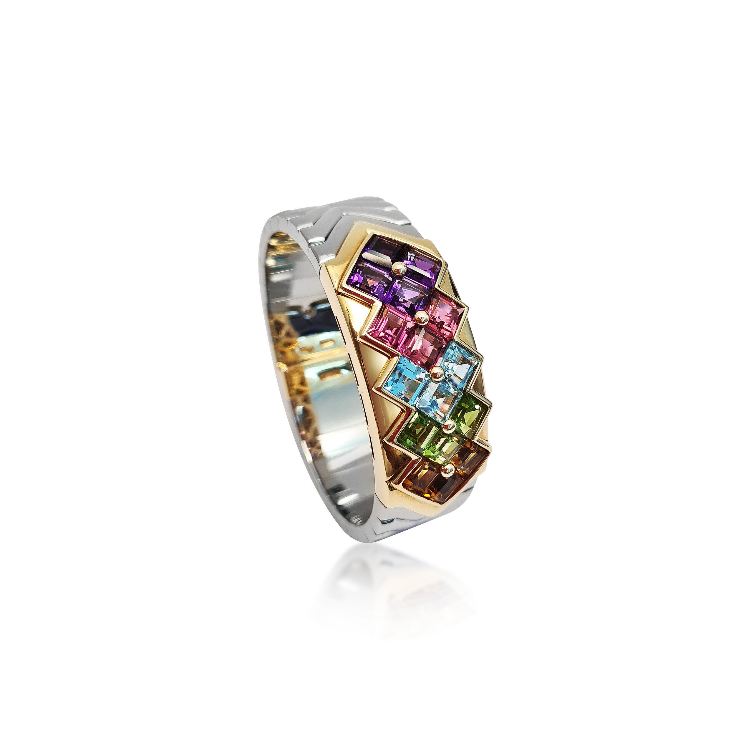 A Multi-Gem Cuff Bracelet, by Bulgari