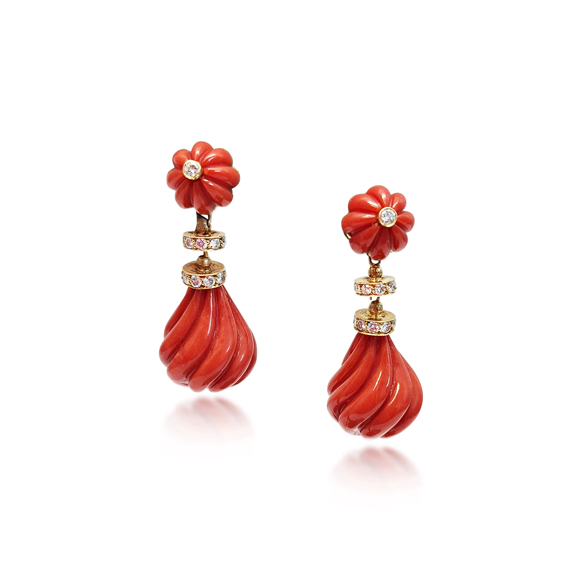 TN-1287:GP Carved Coral Earrings by Bulgari.jpg