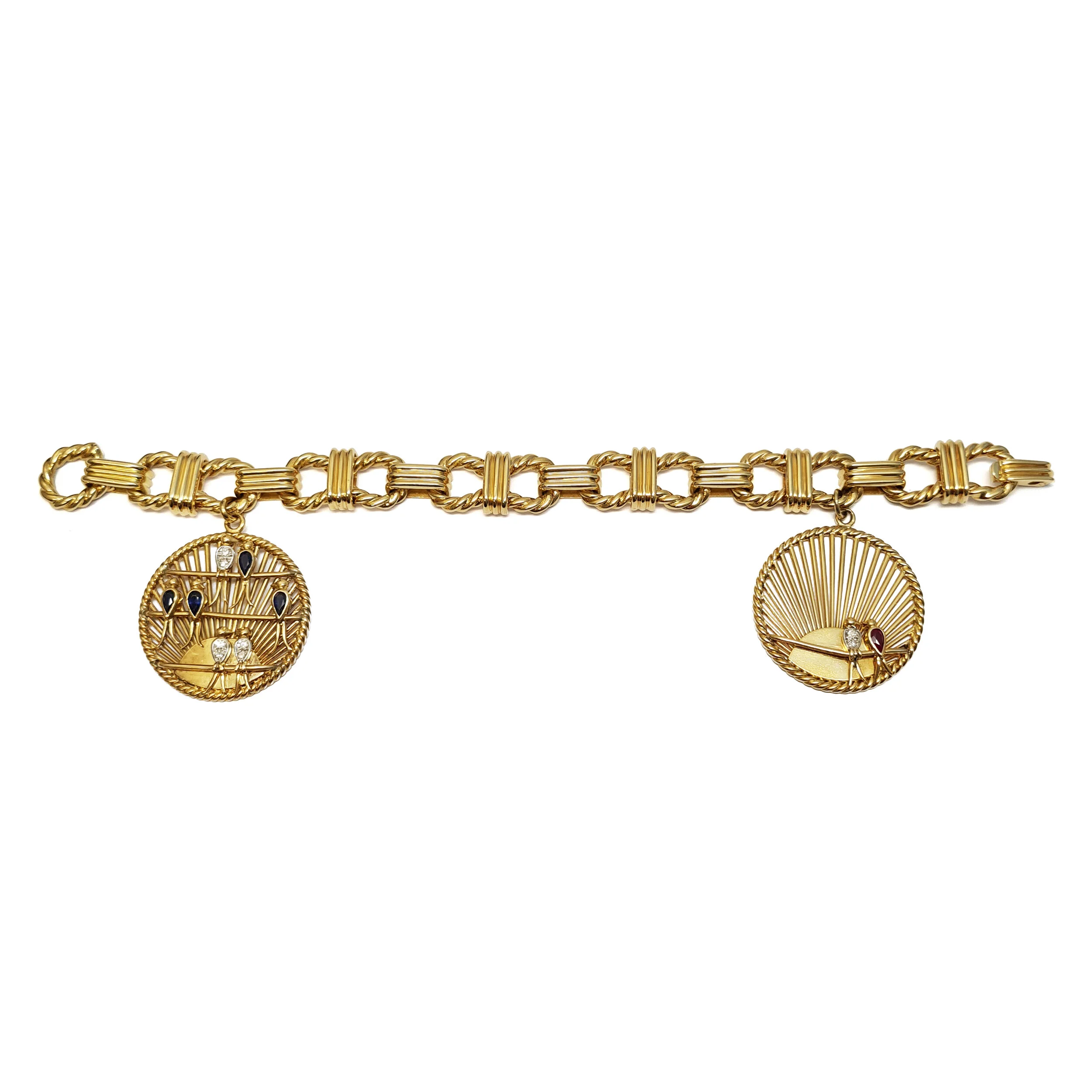 A 'Lovebirds' Charm Bracelet, by Van Cleef &amp; Arpels