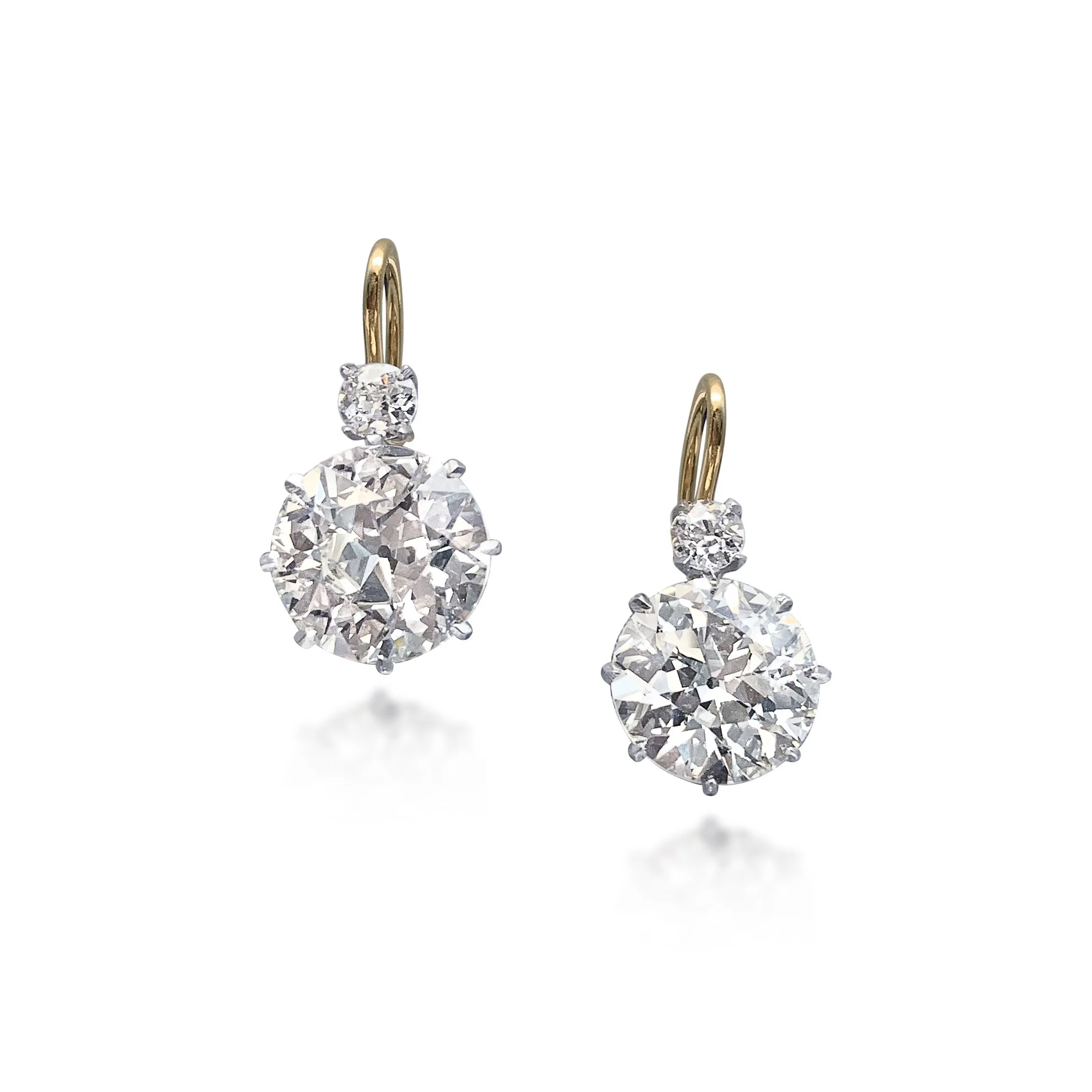 EA267:201110 3.55 and 3.53 cts Diamond Earrings .jpg