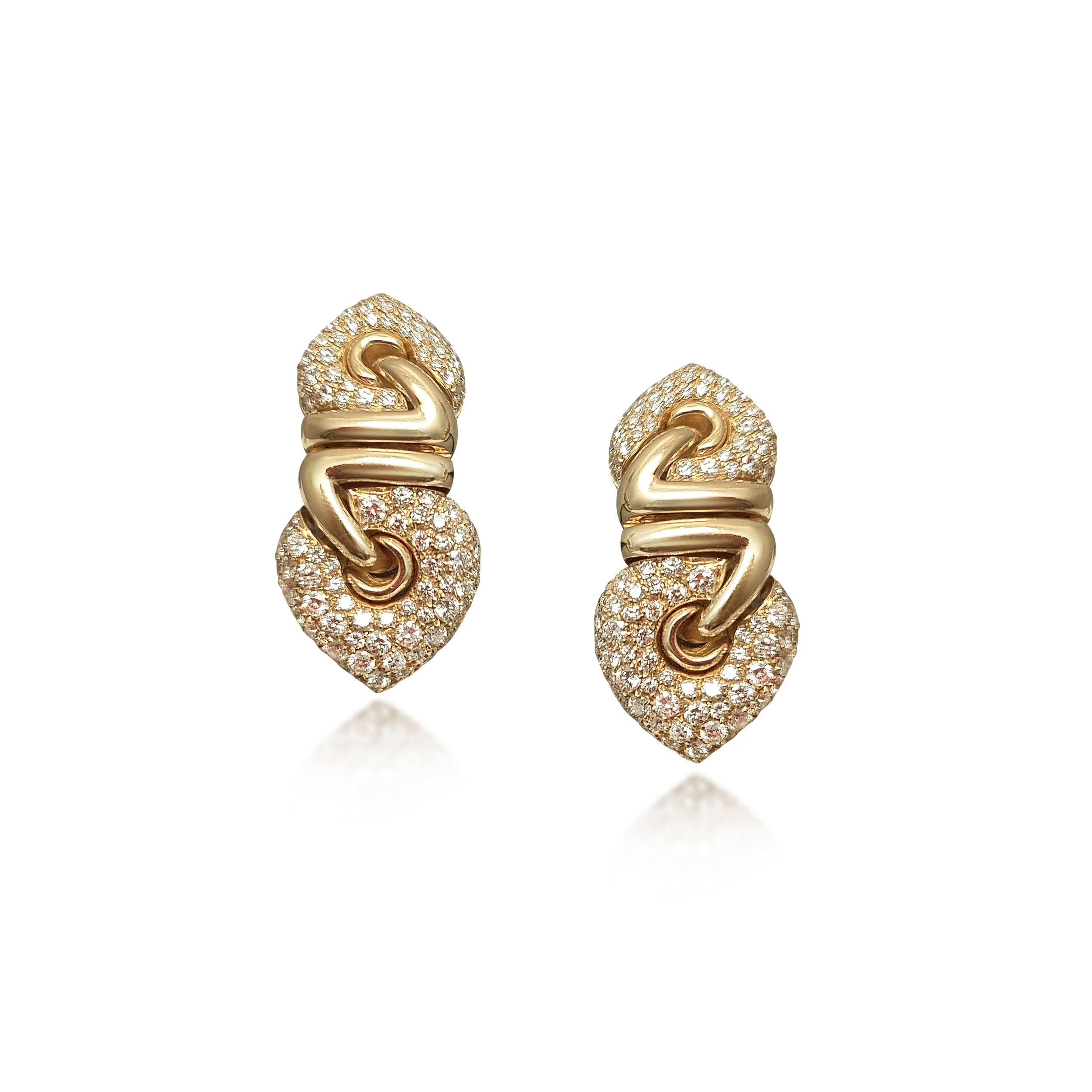 EA283:210318 18K Gold and Dia Saetta Earrings by Bulgari.jpg