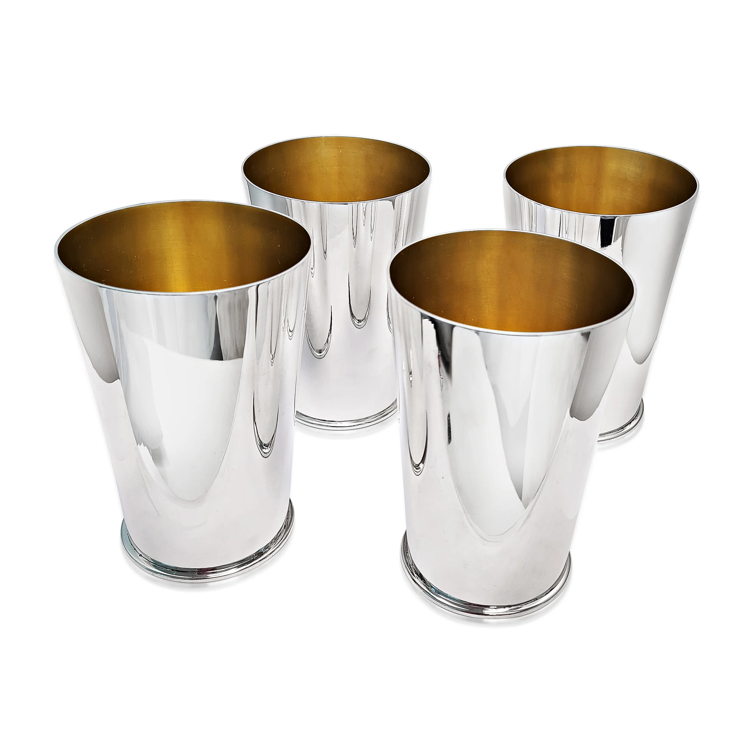 A Set of 4 Sterling Silver Highballs