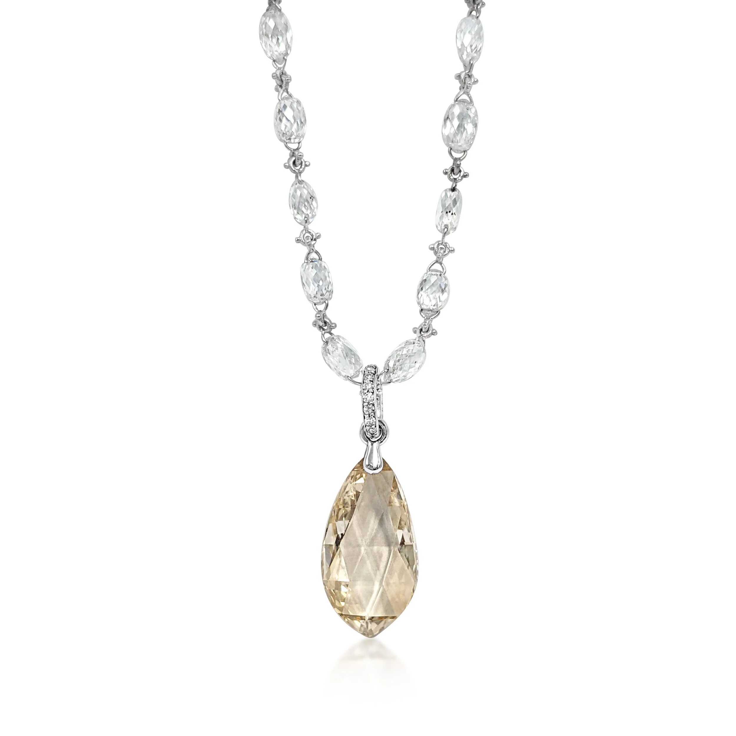 A Double Rose-Cut Diamond Pendant