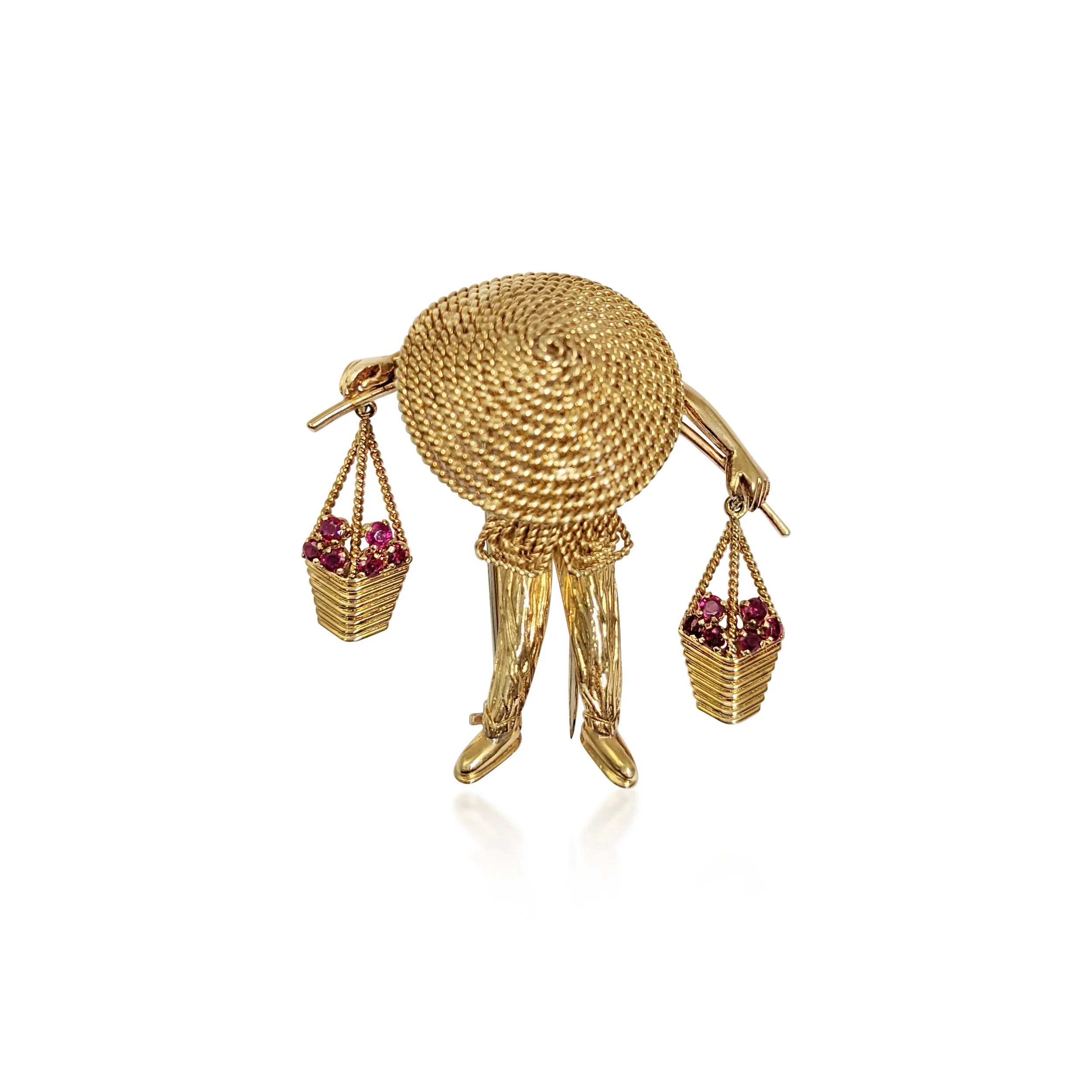 A Whimsical Gold and Ruby Brooch, by Van Cleef & Arpels