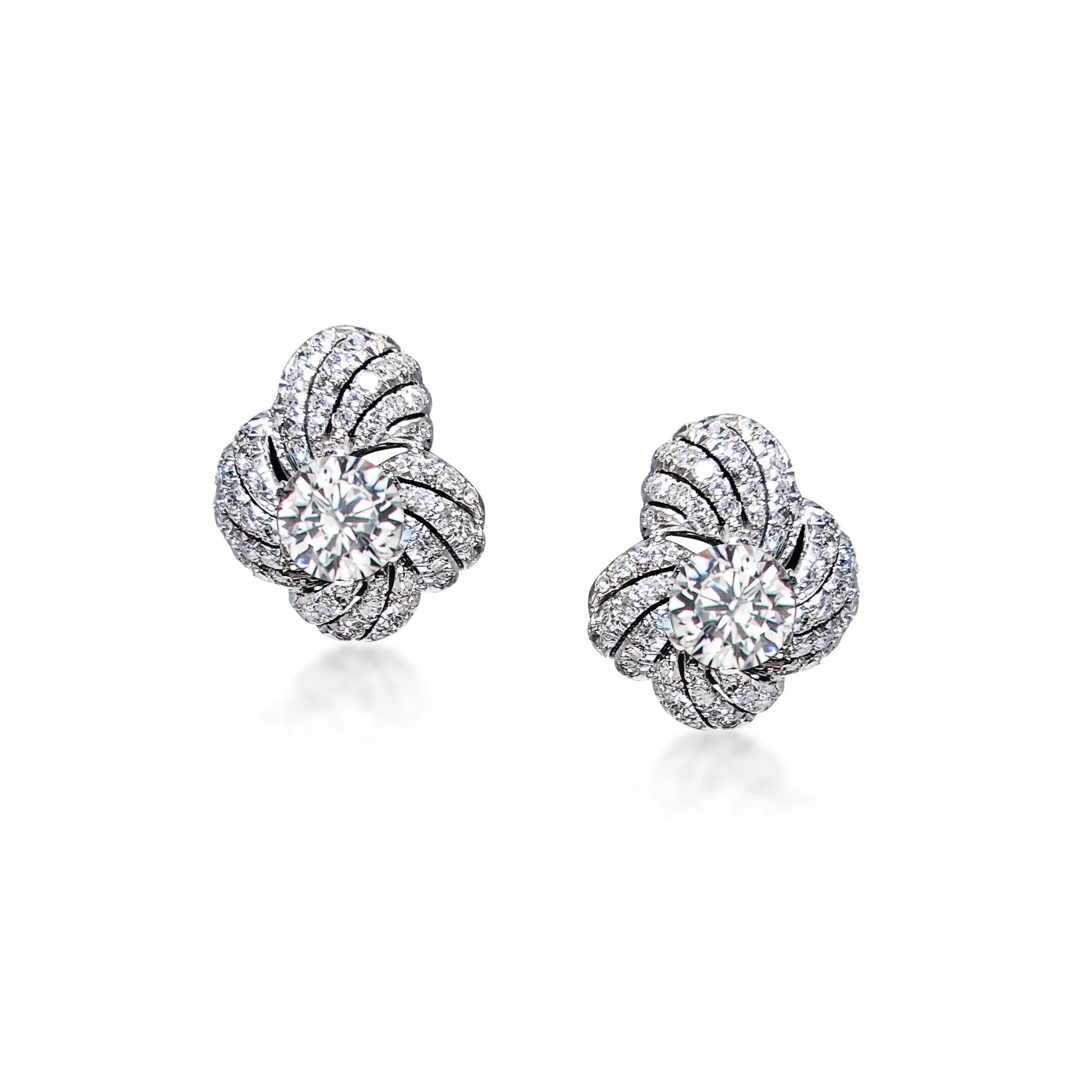 A Pair of Diamond Earrings