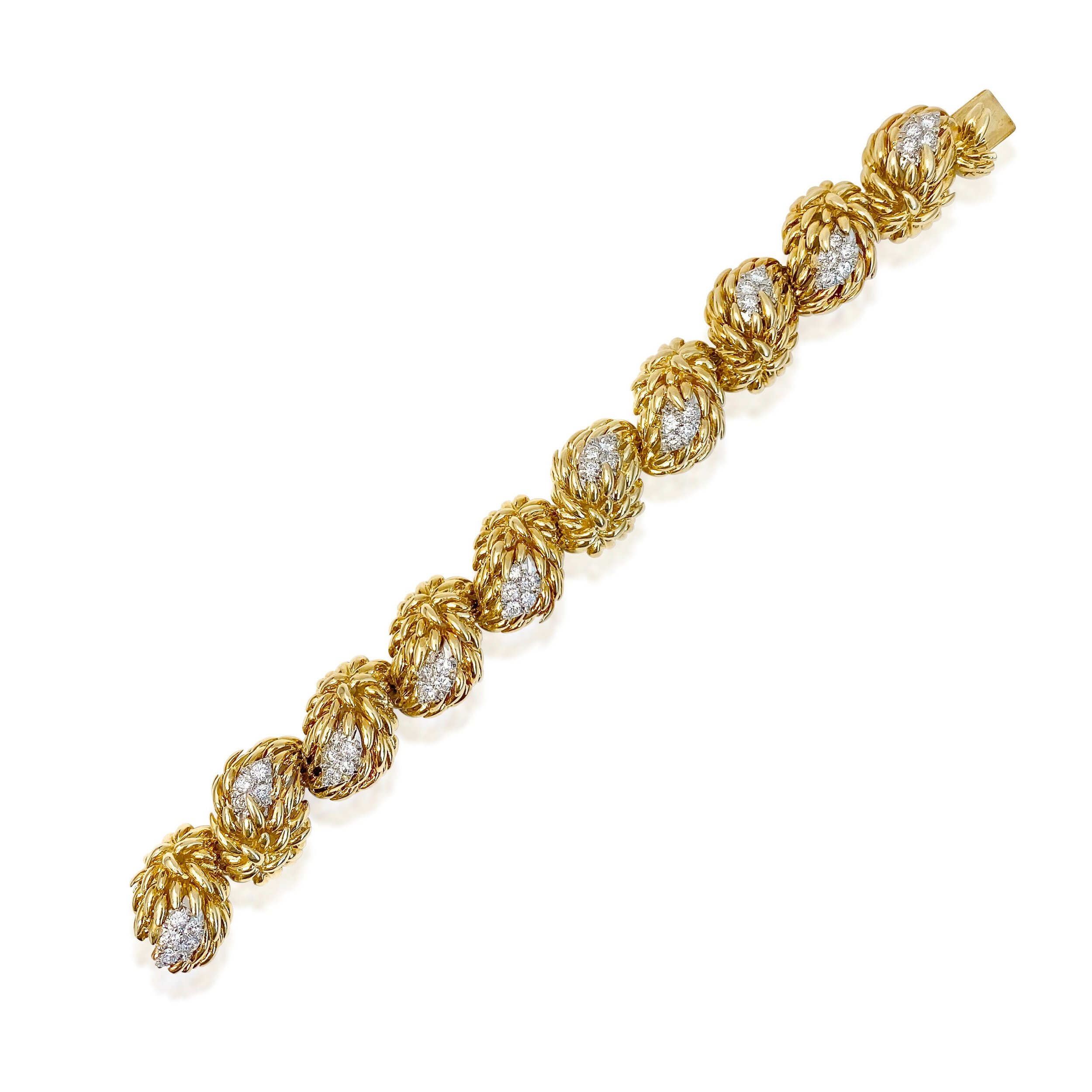An 18K Gold and Diamond Bracelet, by Cartier