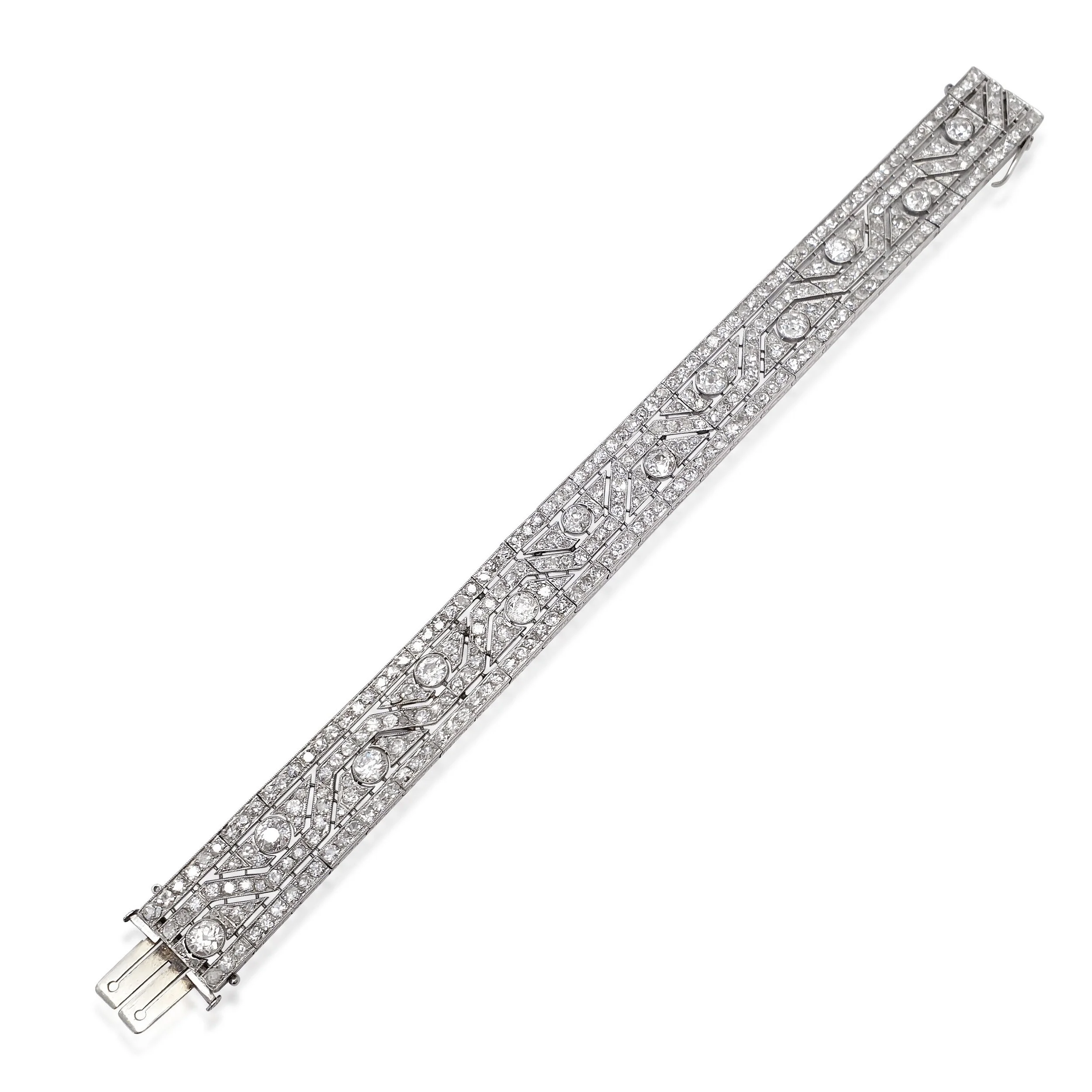 An Art Deco Diamond and Platinum Bracelet
