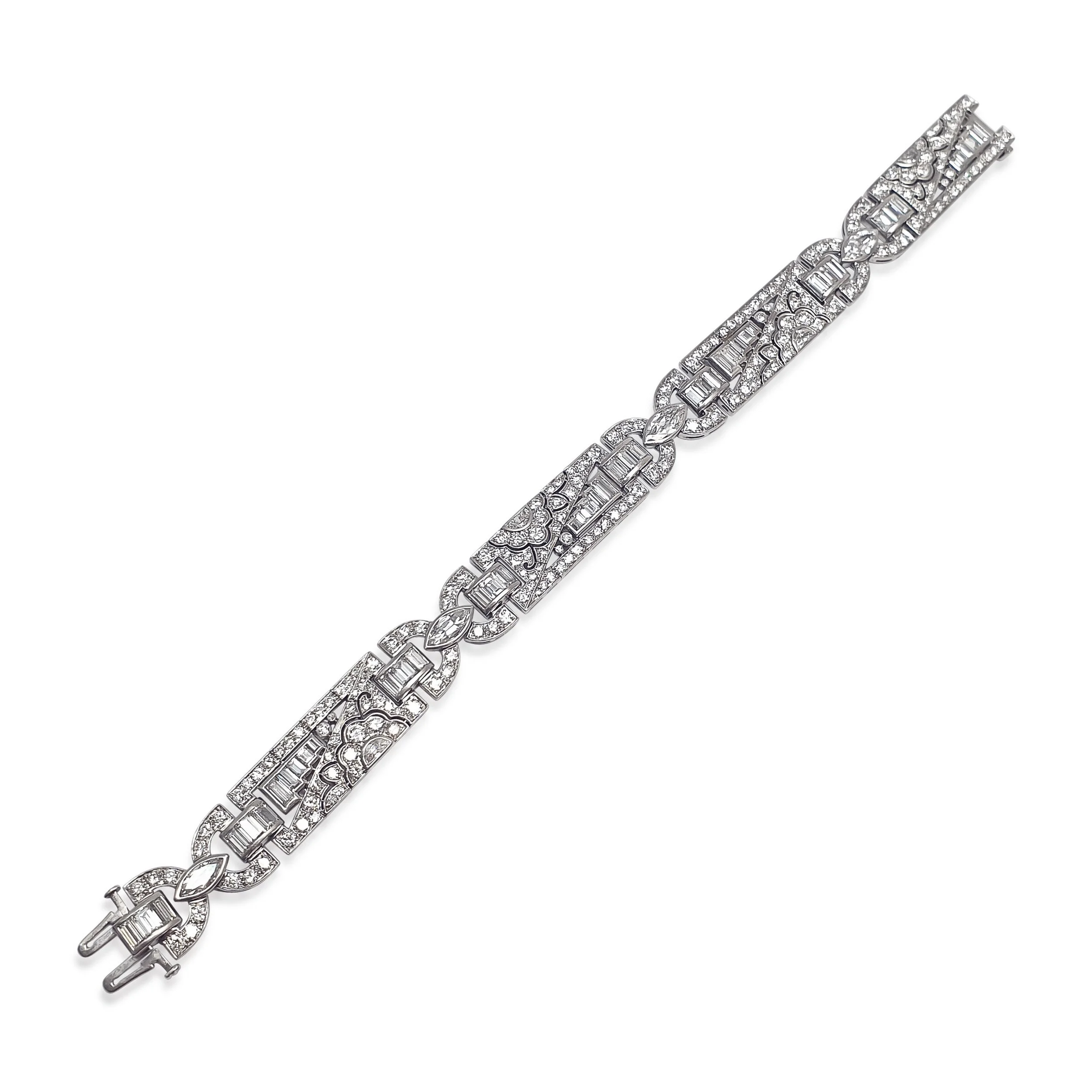 An Art Deco Platinum and Diamond Bracelet
