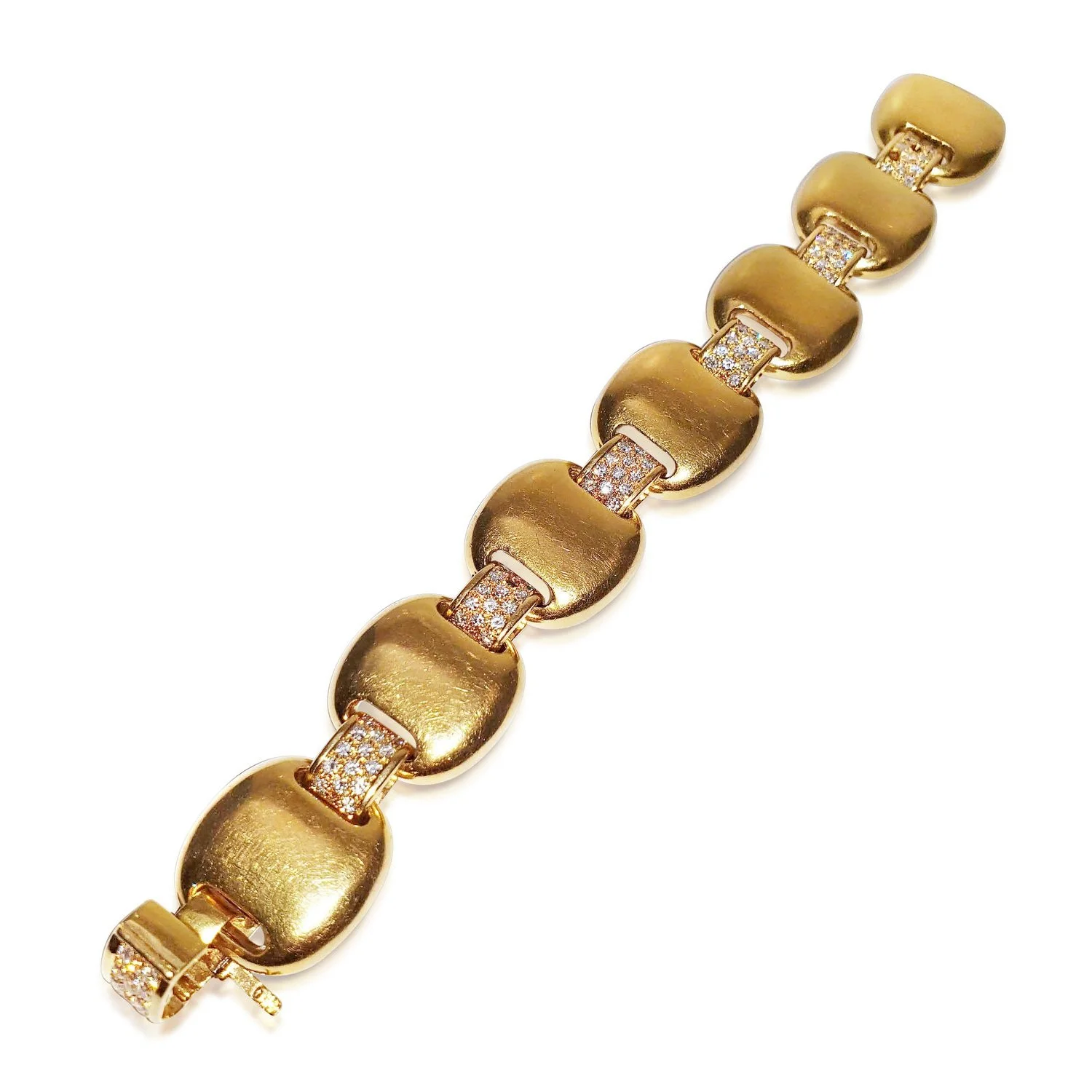 AN 18K GOLD AND DIAMOND BRACELET, BY HERMES