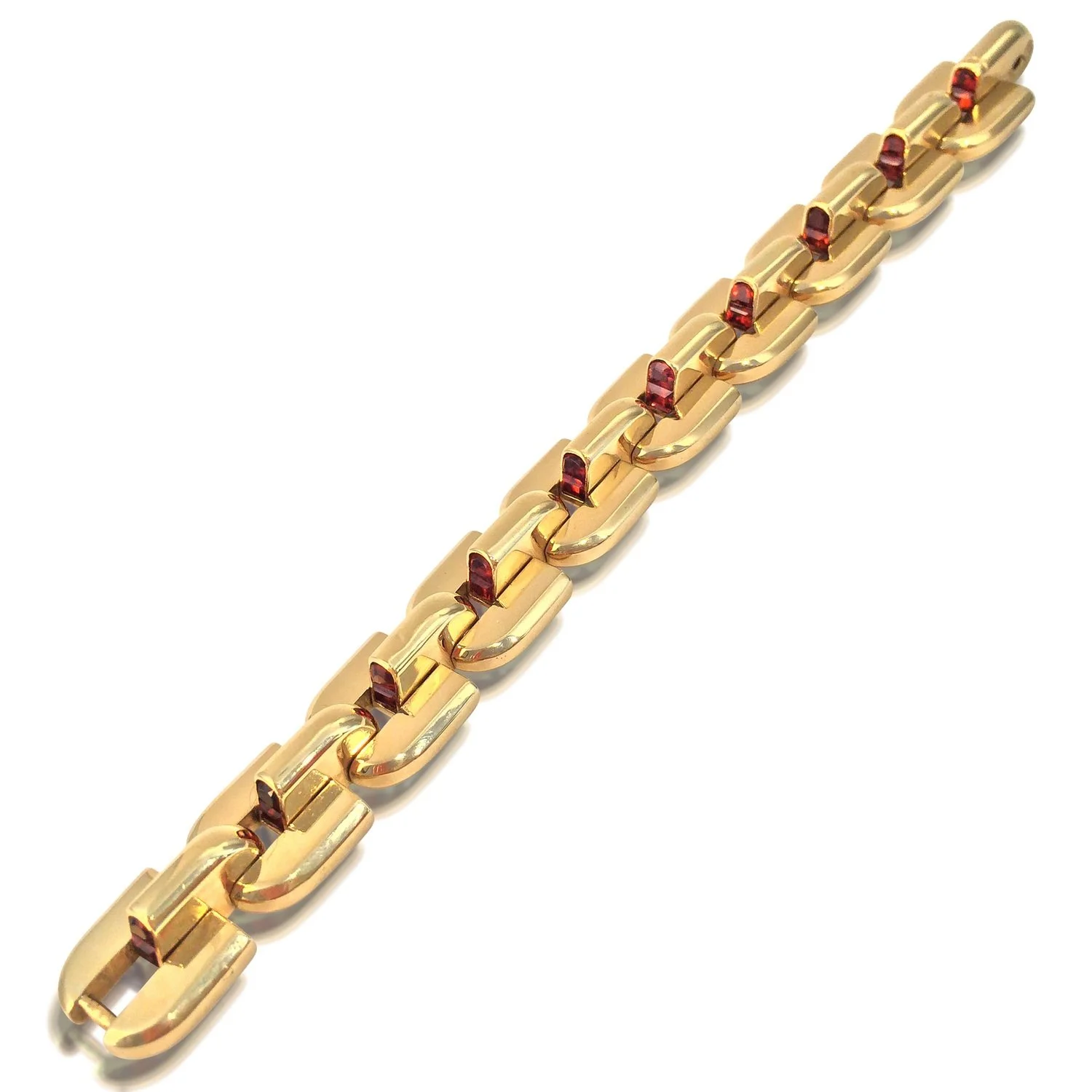A RETRO 18K YELLOW GOLD AND CITRINE BRACELET BY CHAUMET, CIRCA 1960S