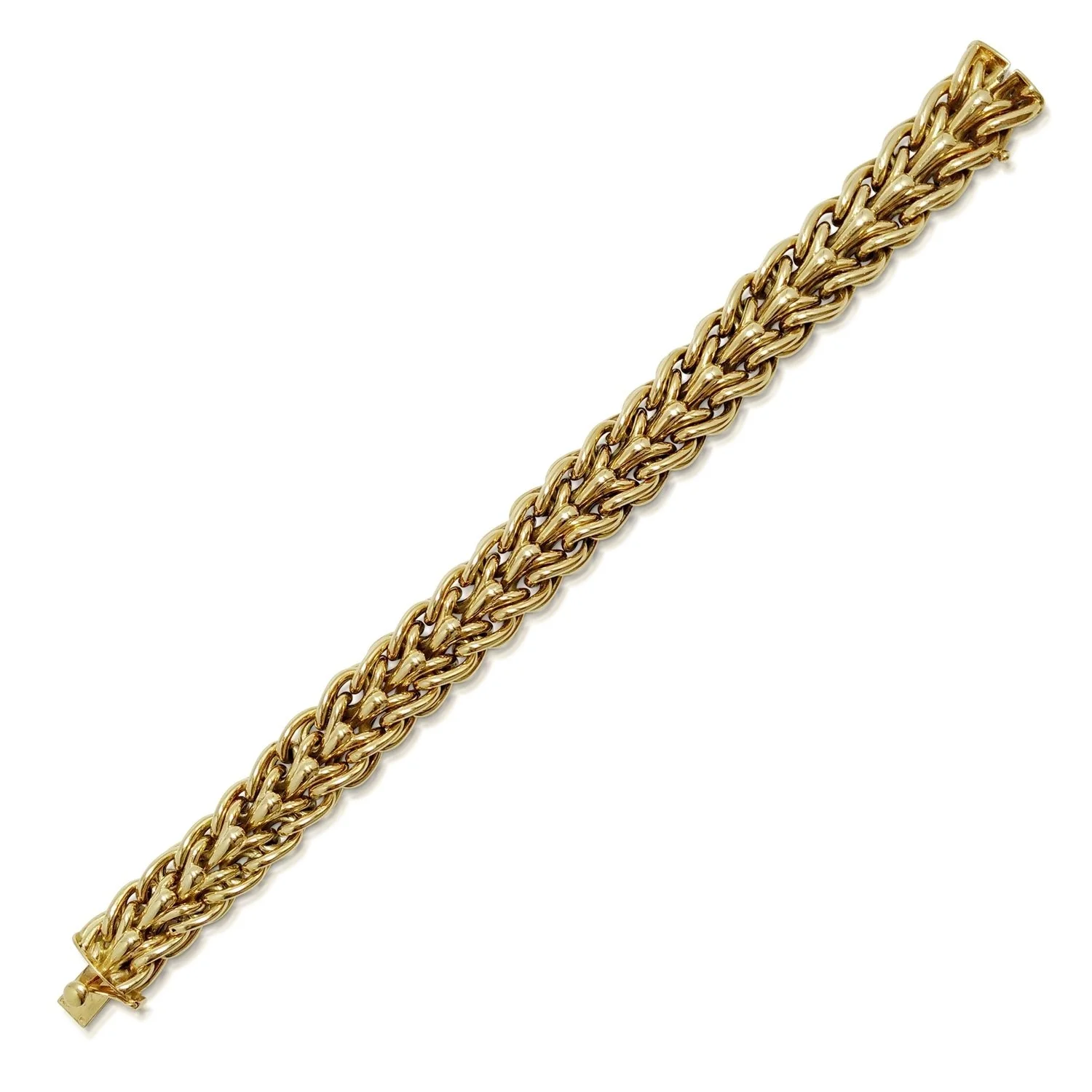 A RETRO 18K GOLD BRACELET, BY CARTIER, CIRCA 1940S