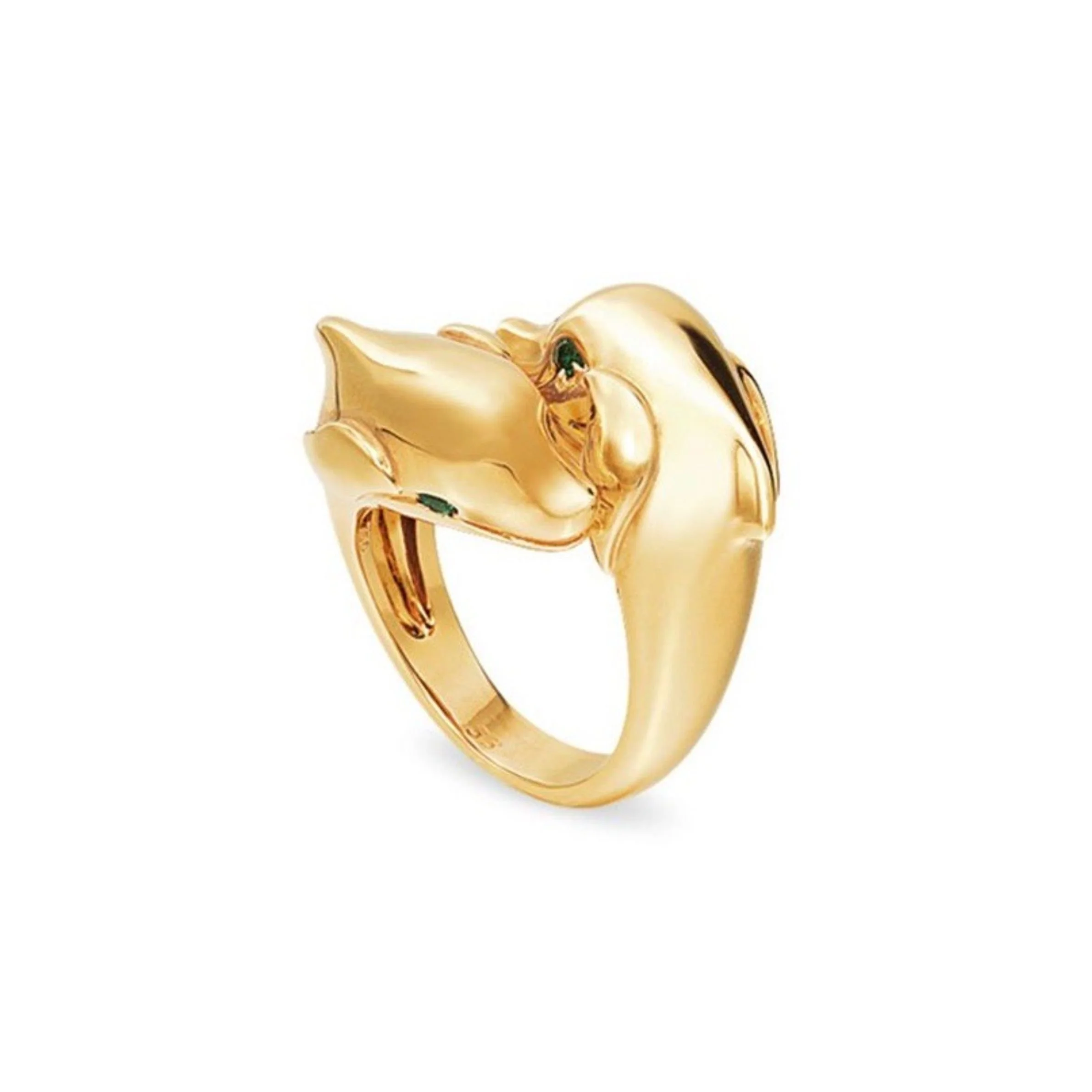 An 18K Yellow Gold Twin Dolphin Ring, by Cartier