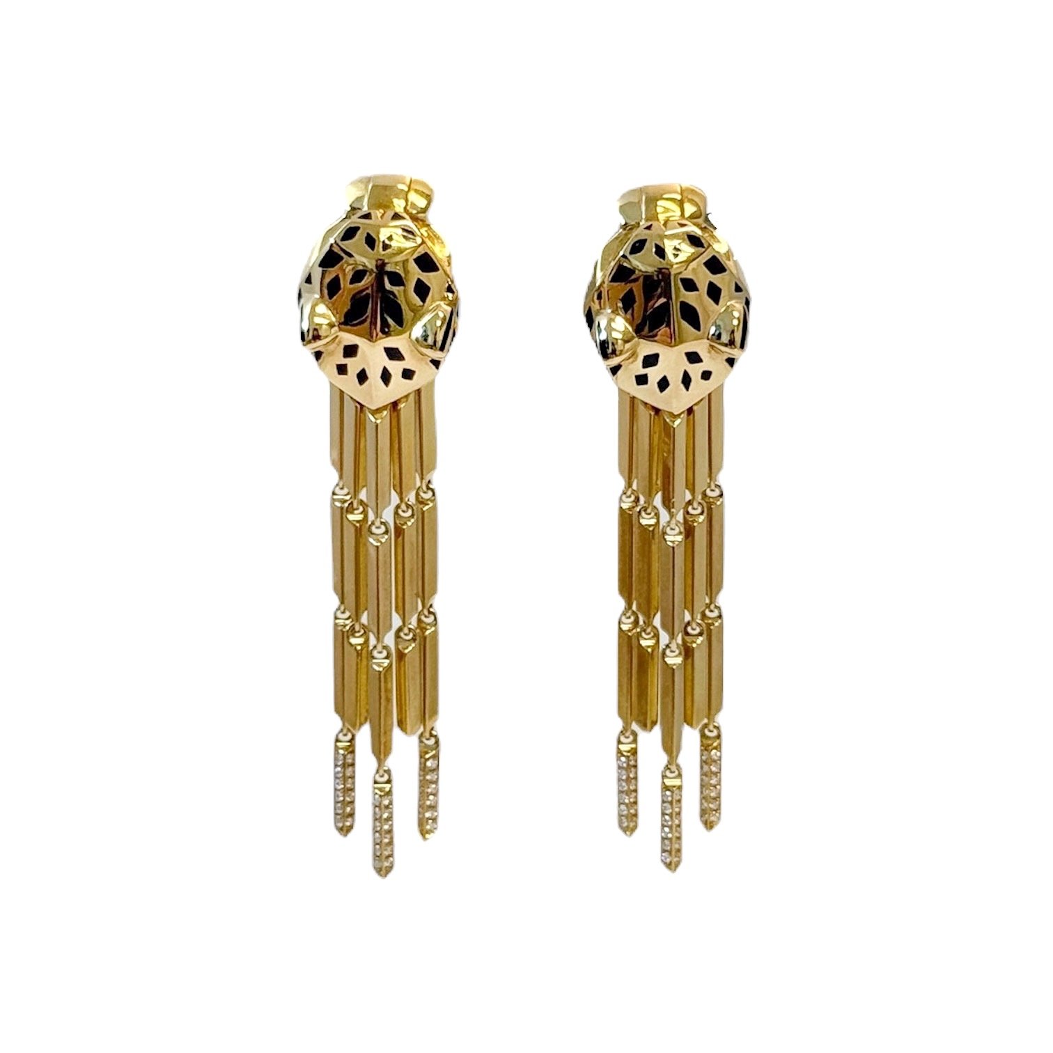 TN-YSK013:250415 A Pair of Yellow Gold and Peridot 'Panthere' Ear Pendants, by Cartier.jpeg