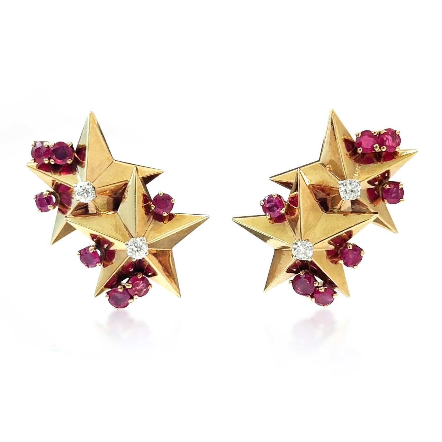 EA484:241121 A Pair of Ruby and Diamond 'Star' Earclips.jpeg