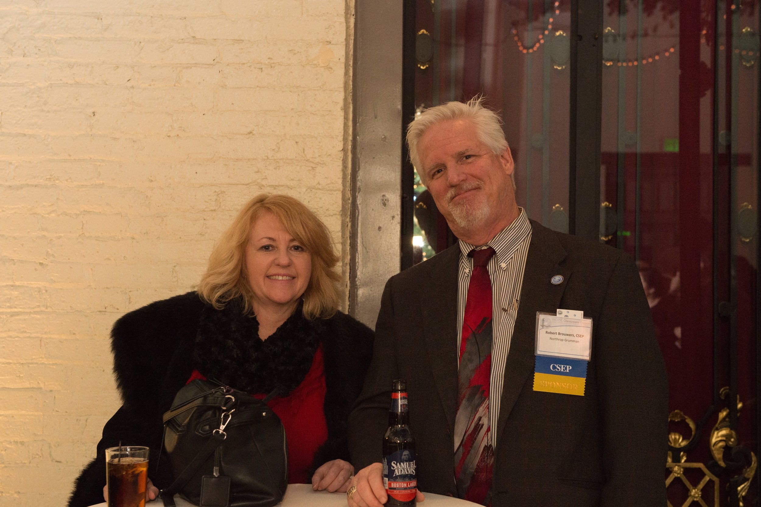 Bob and Candice Brouwers enjoying the holiday festivities at the Engineers Club in Baltimore