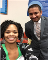 Mrs. Asia Morgan, CSEP, and Mr. Vadalia, Science Department Chair, Chesapeake Science Point