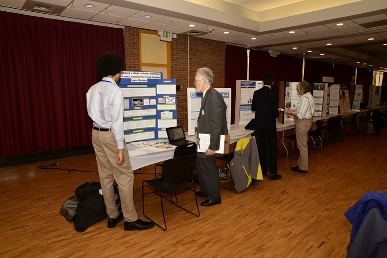  2nd Place winner's display: Desmond Lalli: Developing a Shield to Protect Astronauts from Cosmic Radiation Over Long Duration Space Missions 