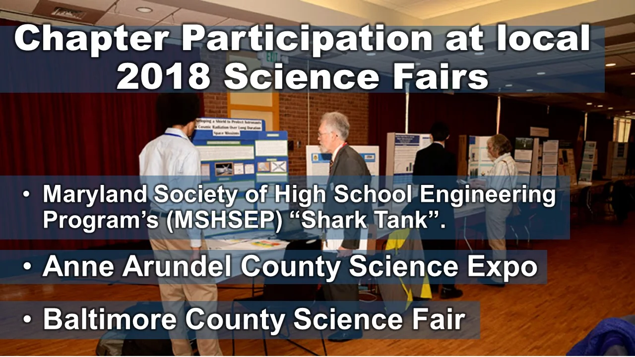 2018 Chesapeake chapter’s supports Maryland Area STEM Events