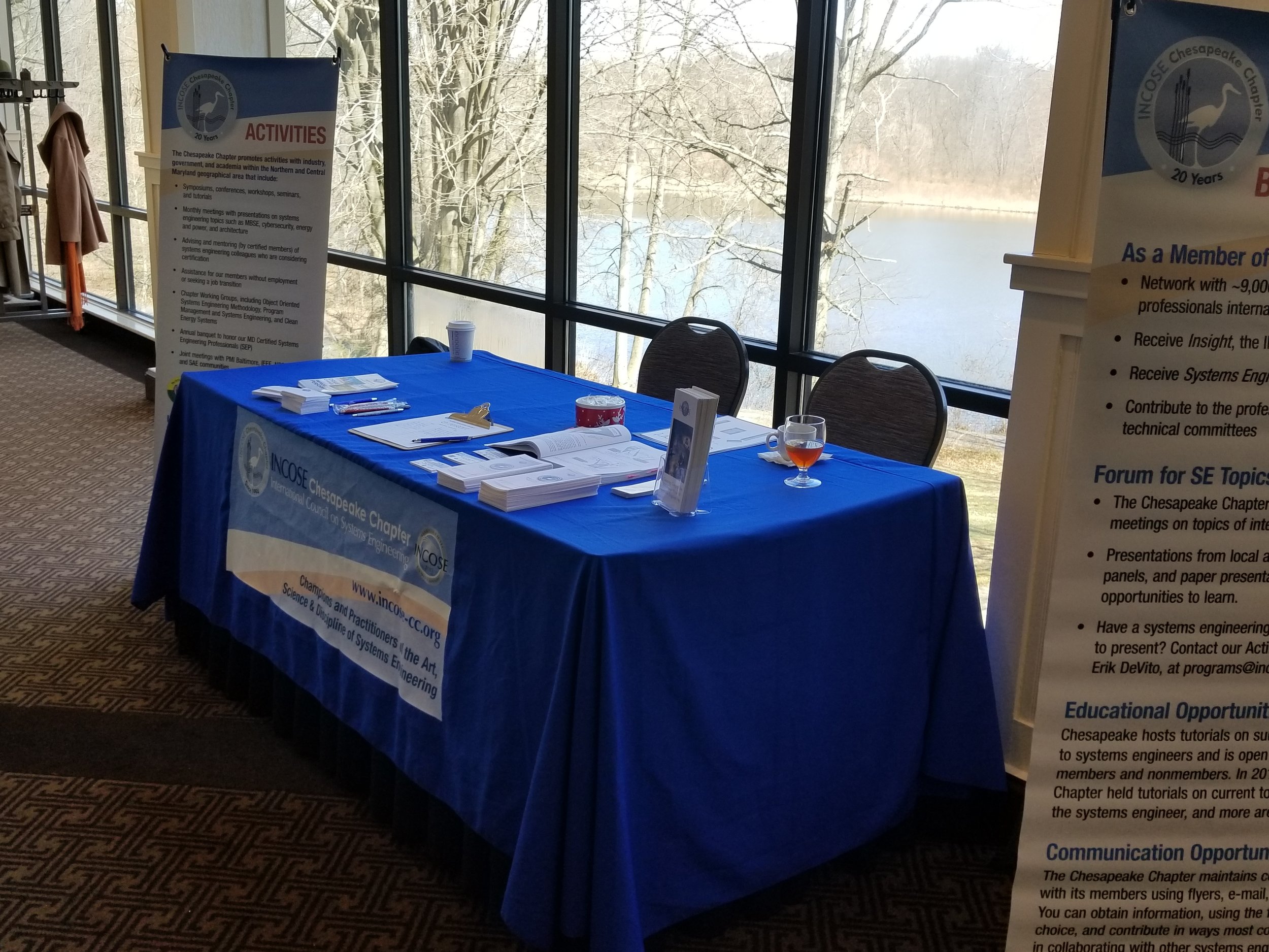  The INCOSE Chesapeake Chapter booth at the March 26, 2018 reStart job fair 