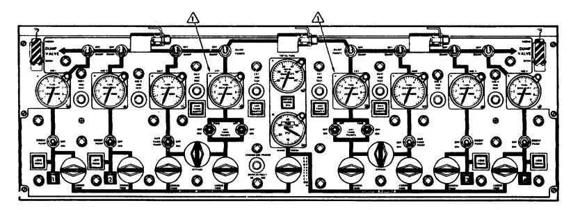 Figure 2 The Flight Engineers Fuel Panel