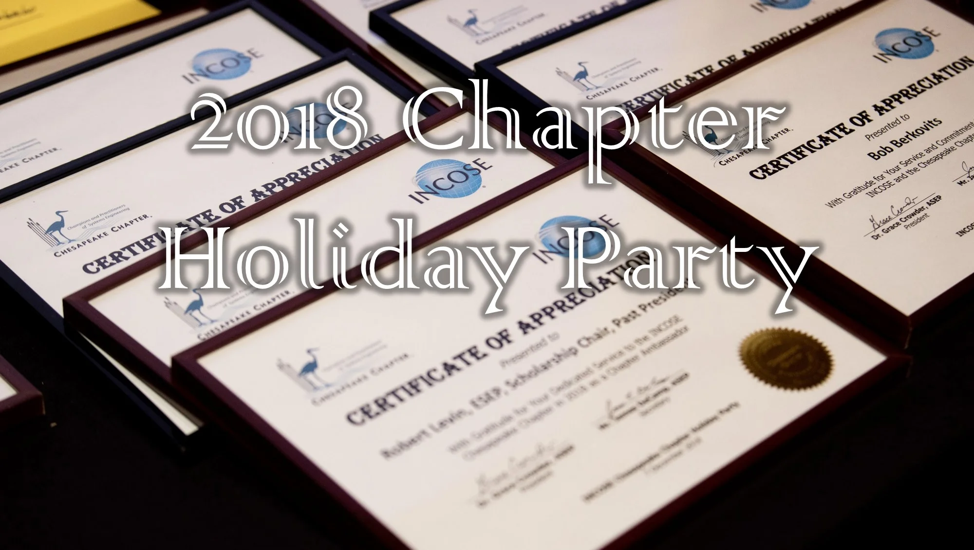 2018 Chapter Holiday Party and Awards Ceremony