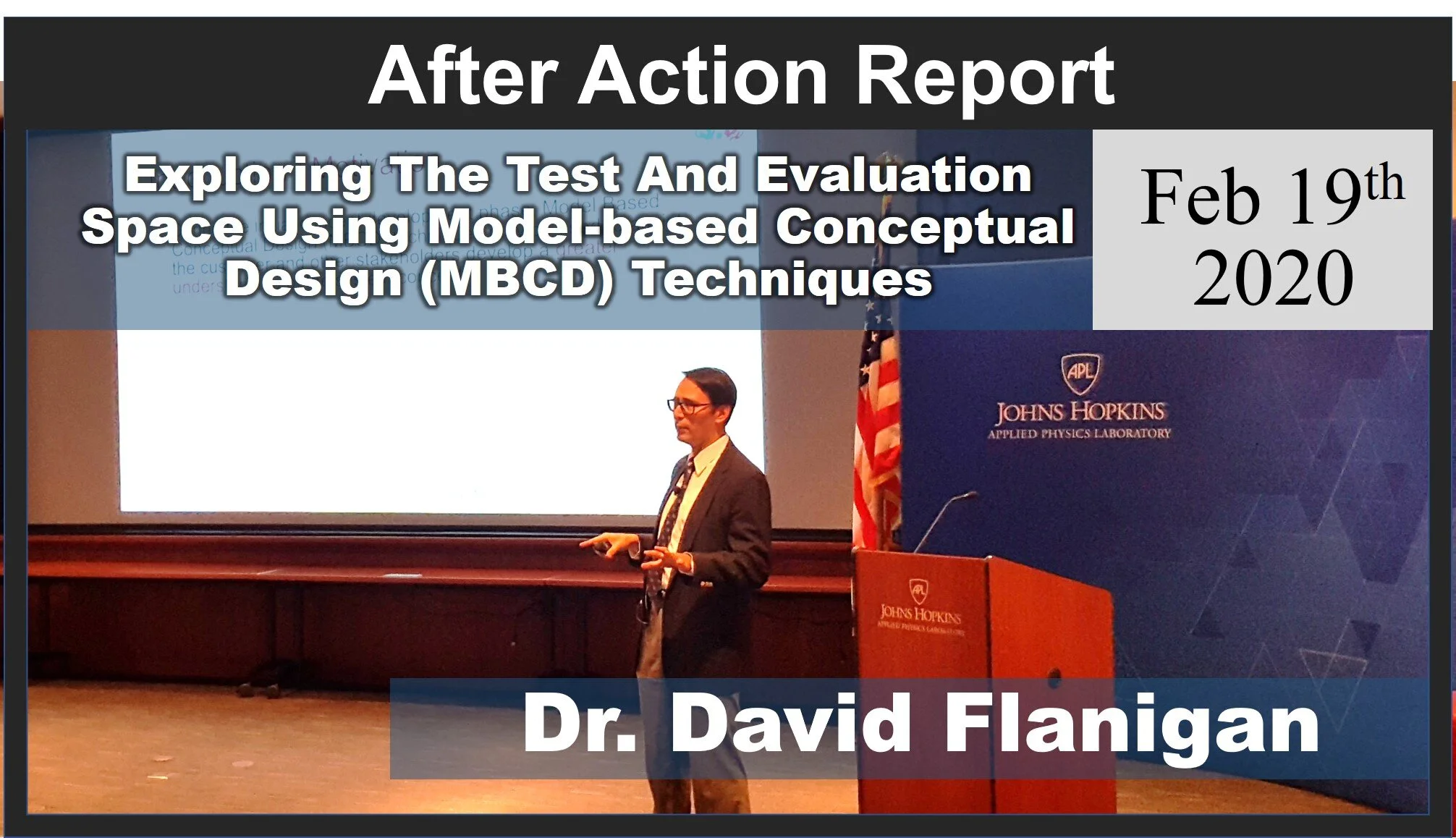 2020-02-19: Exploring The Test And Evaluation Space Using Model-based Conceptual Design (MBCD) Techniques