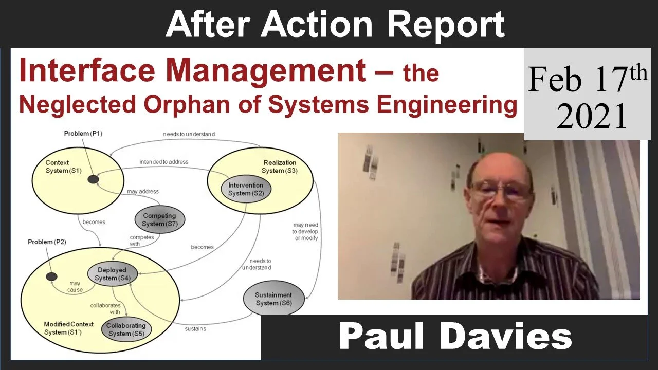 2021-02-17: Interface Management – the Neglected Orphan of Systems Engineering (Davies)