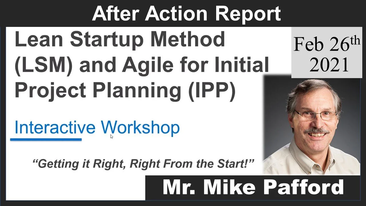 2021-02-26: Lean Startup Method and Agile for Initial Project Planning (Pafford)