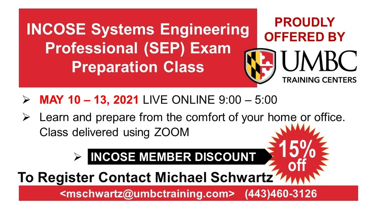 UMBC Training Centers INCOSE SEP Exam Preparation Course