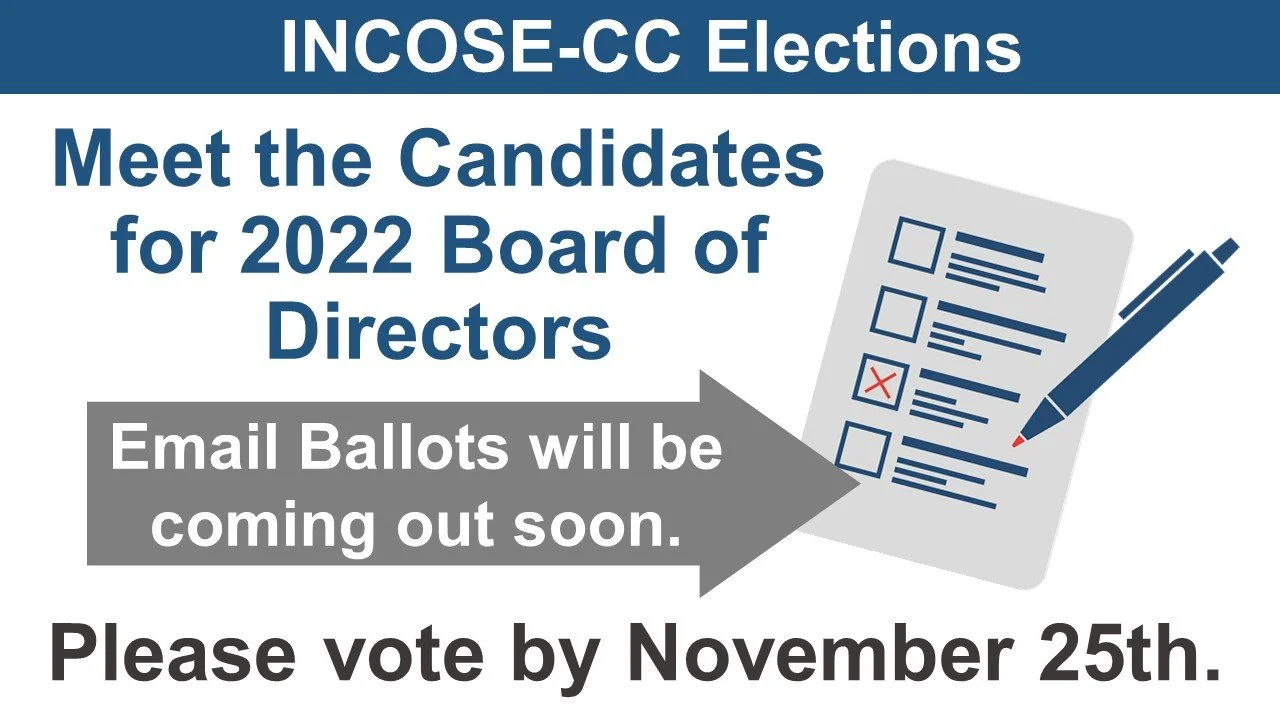 INCOSE-CC Elections for 2022 Board of Directors - Meet the Candidates