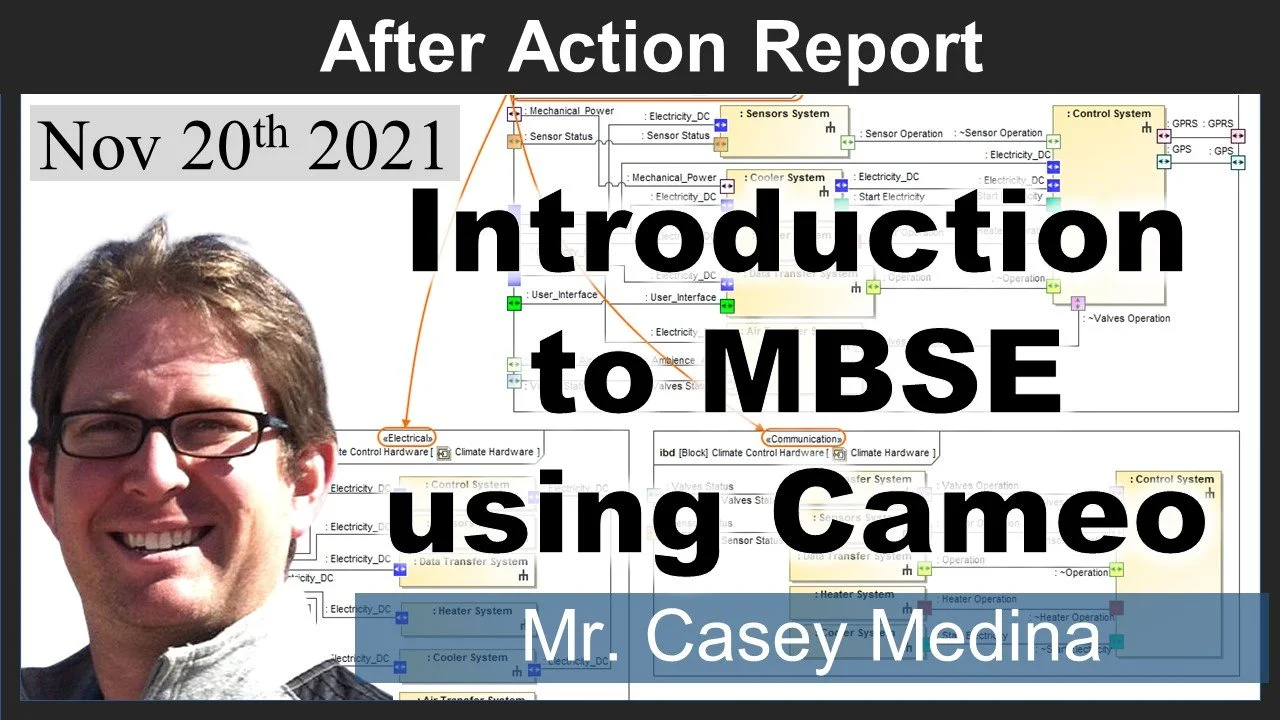 2021-11-20: Introduction to MBSE using Cameo (Medina)