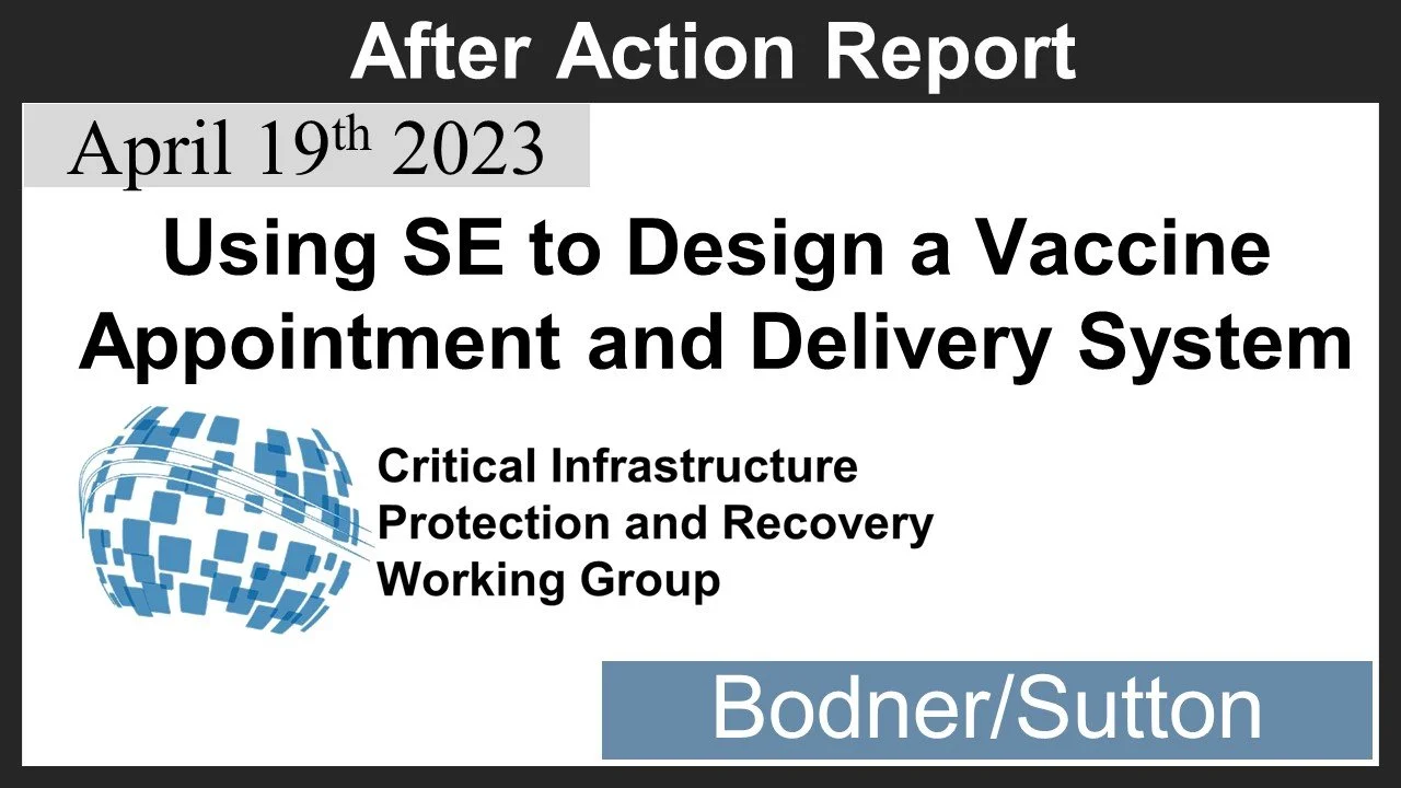 2023-04-19: Using SE to Design a Vaccine Appointment and Delivery System (Bodner/Sutton)