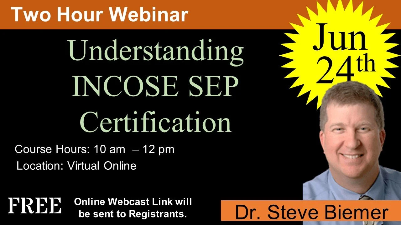 Understanding INCOSE SEP Certification